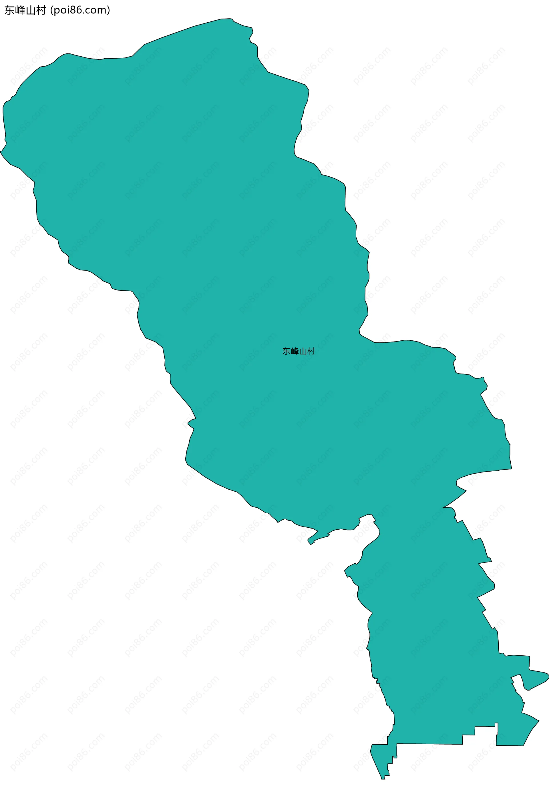 东峰山村边界地图