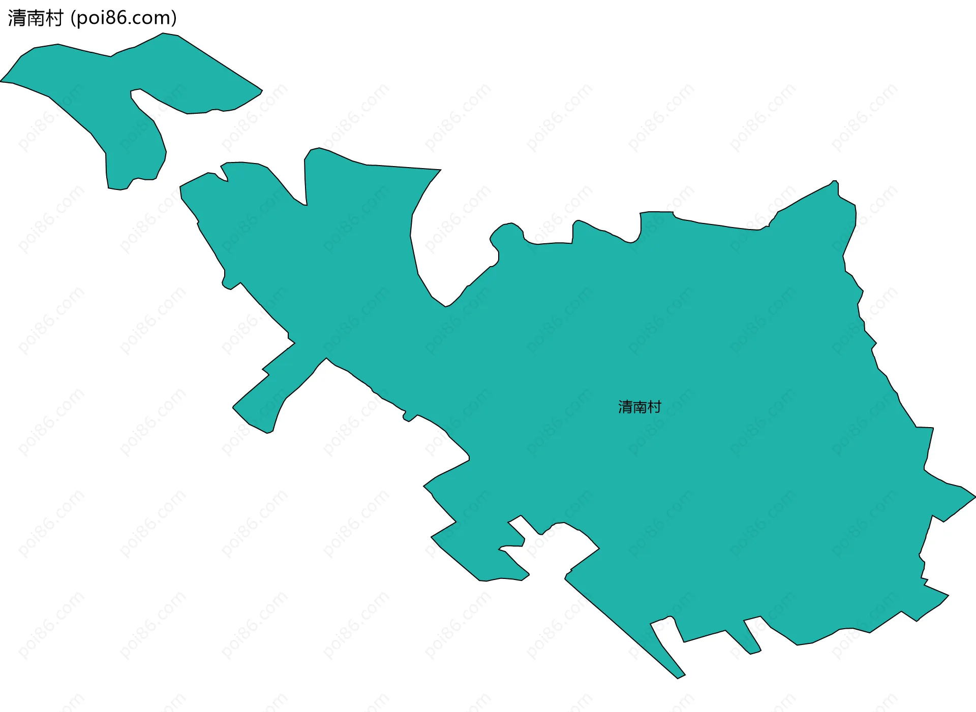 清南村边界地图