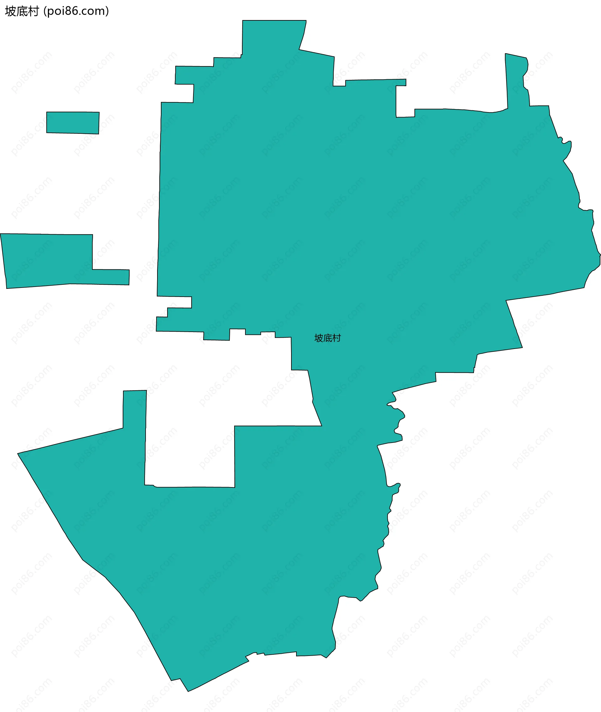 坡底村边界地图