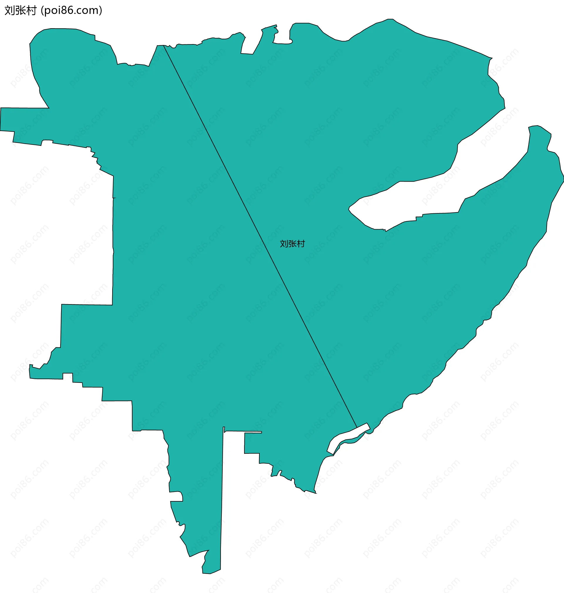刘张村边界地图