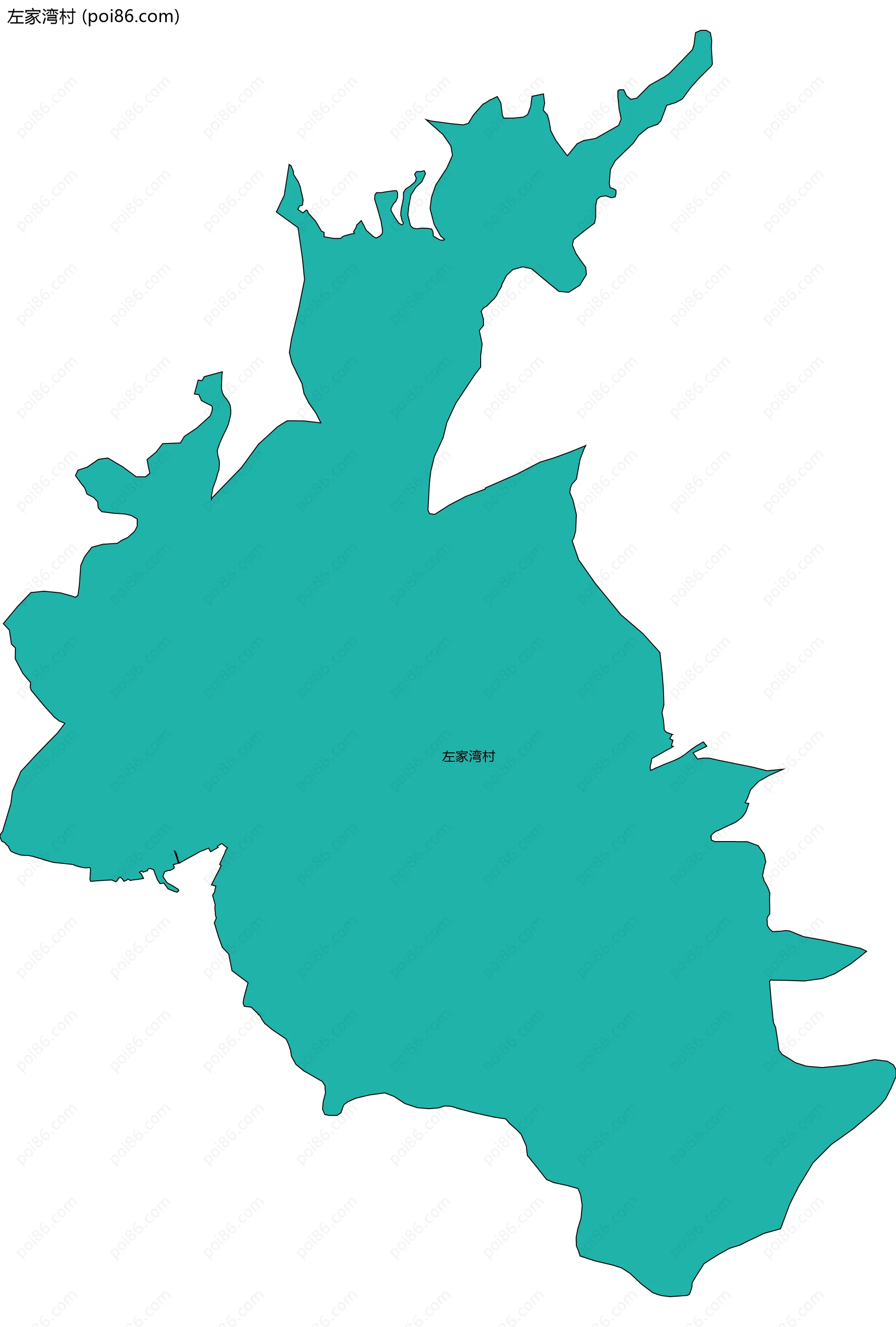 左家湾村边界地图