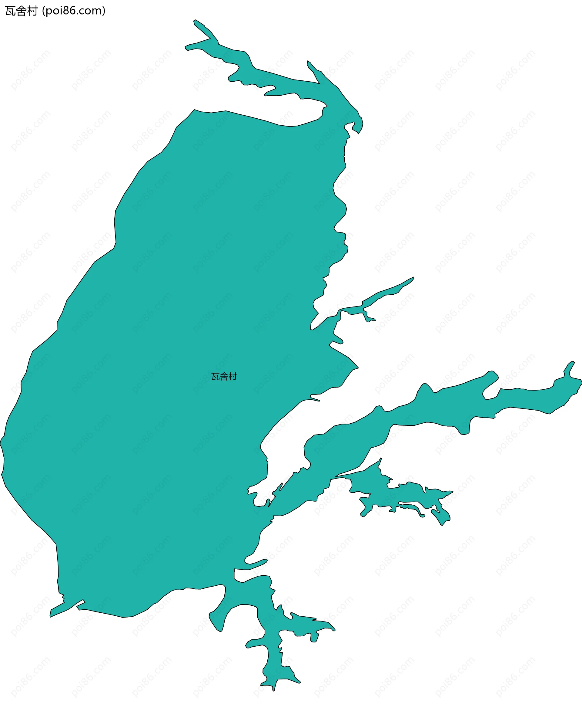 瓦舍村边界地图