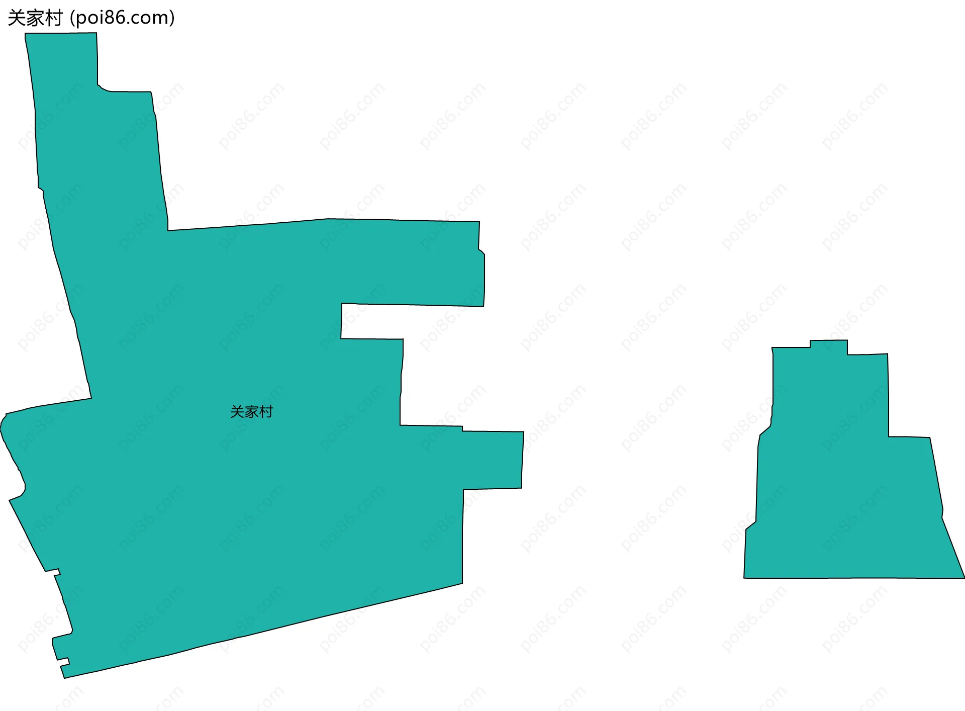 关家村边界地图