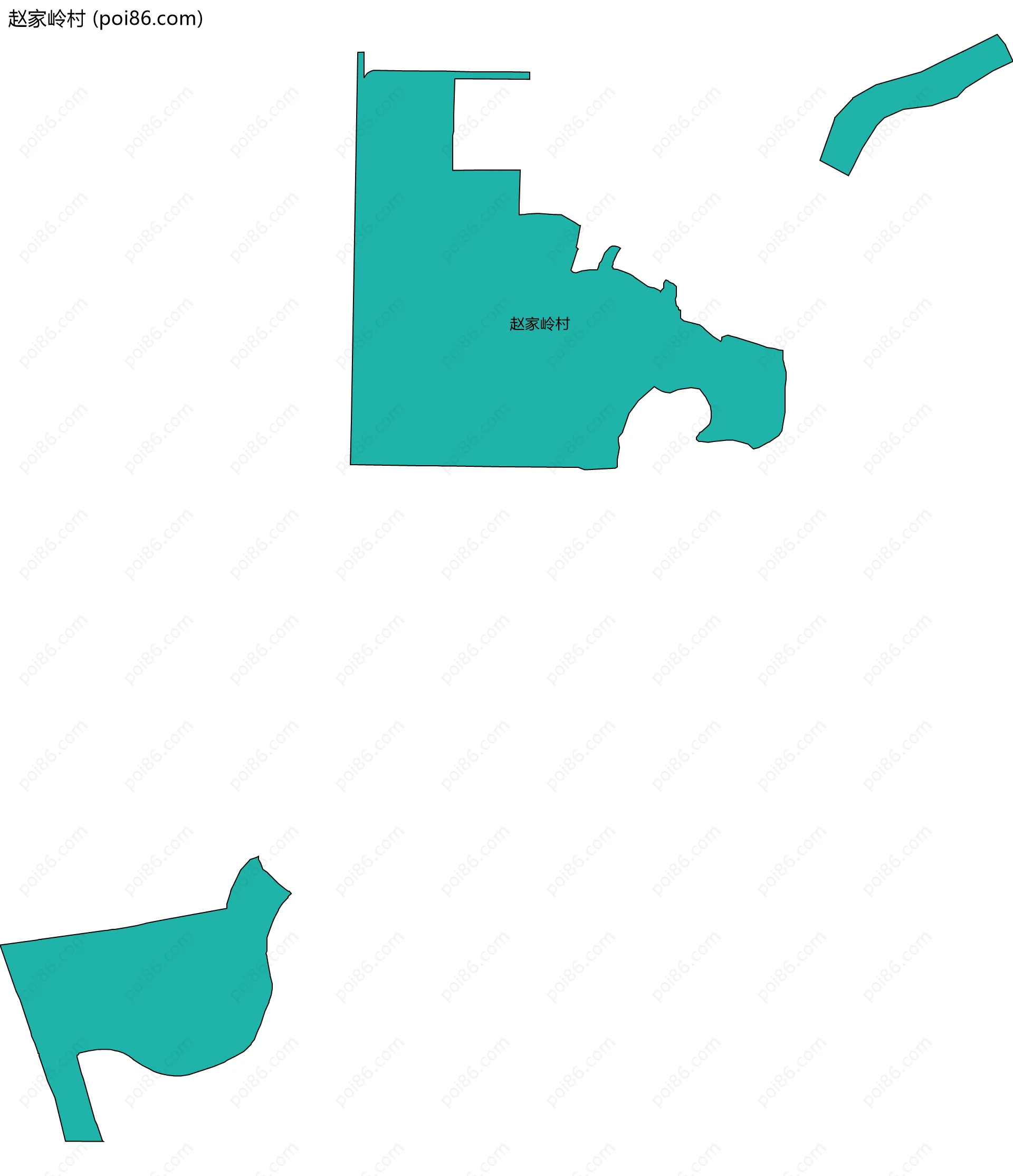 赵家岭村边界地图