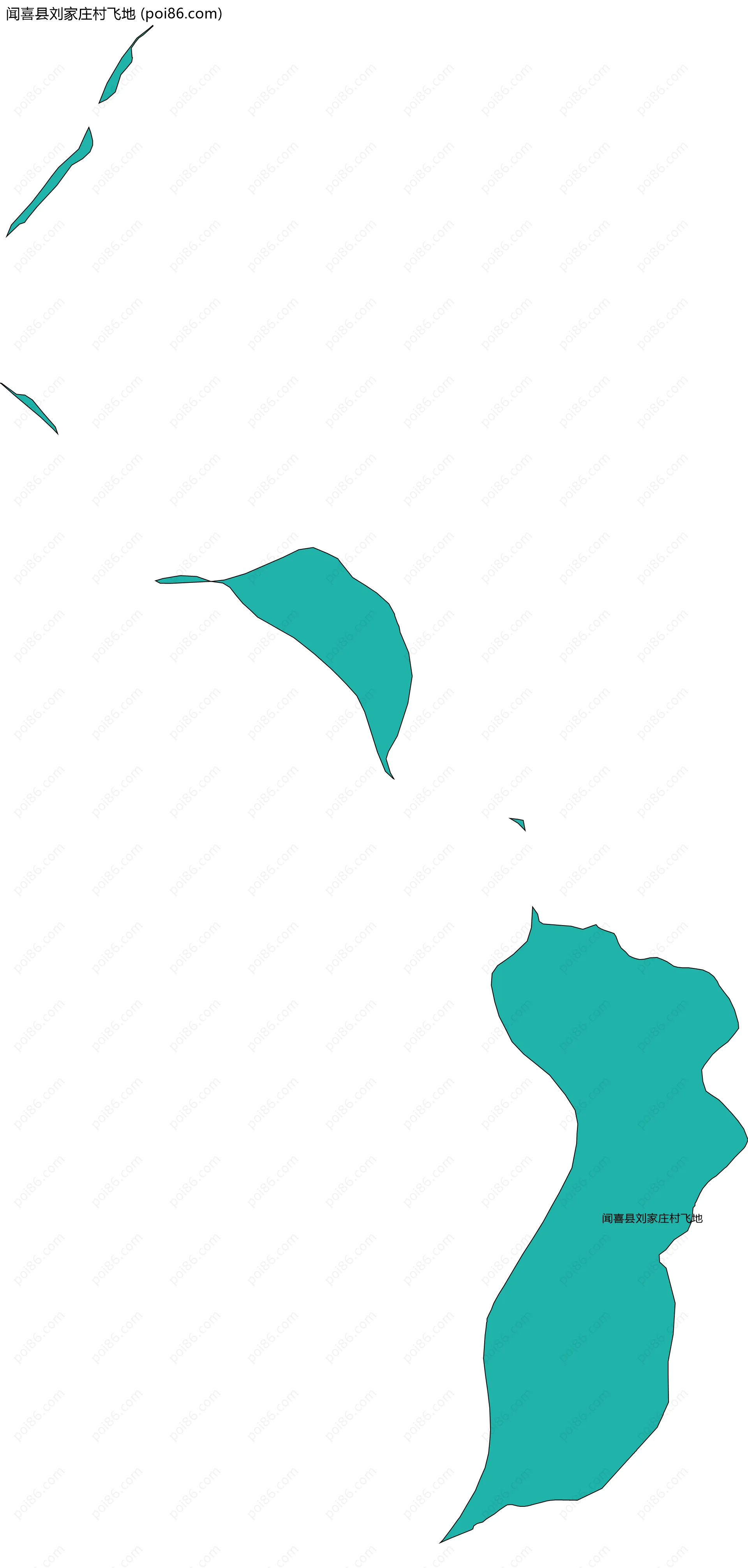 闻喜县刘家庄村飞地边界地图