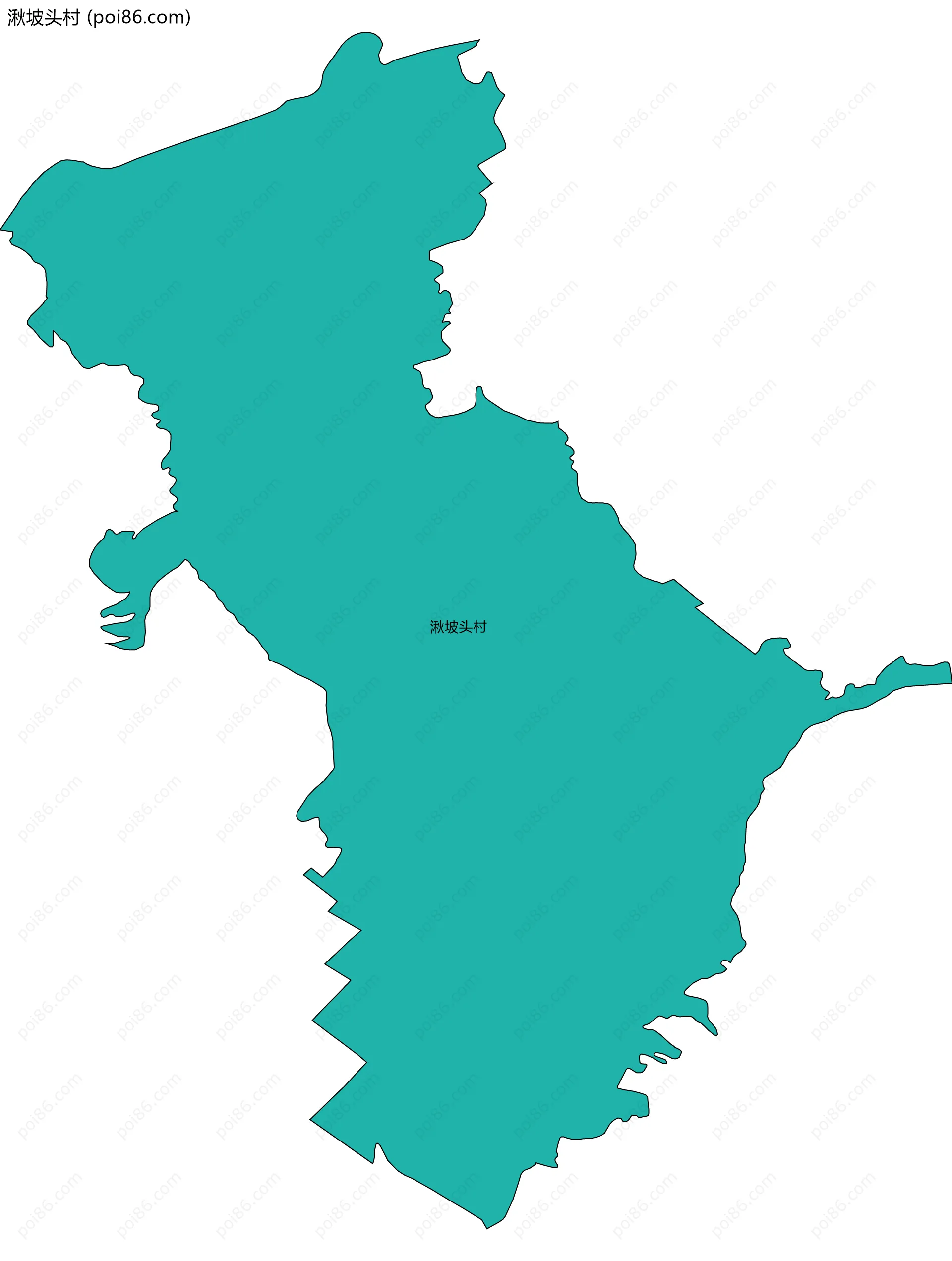 湫坡头村边界地图