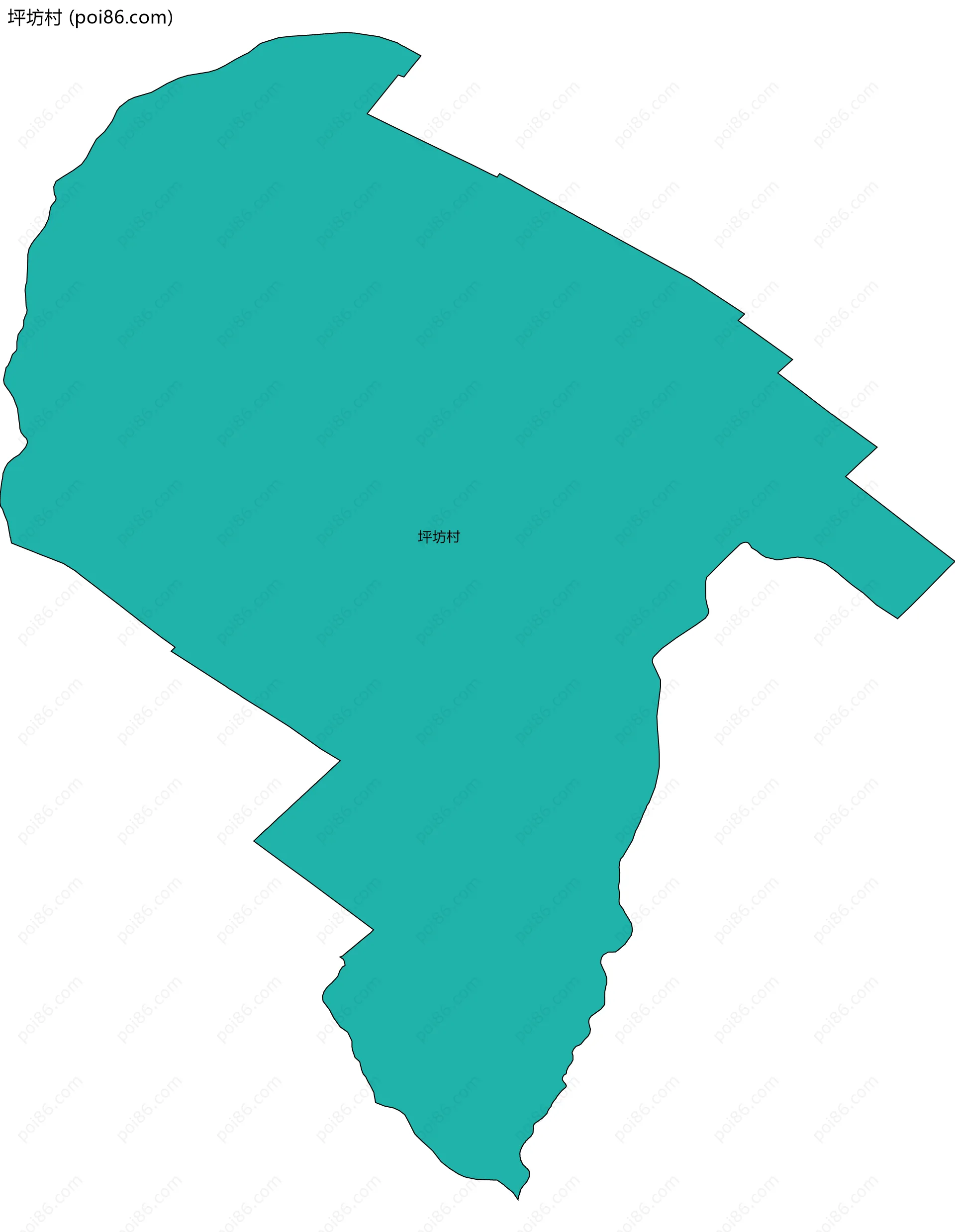 坪坊村边界地图