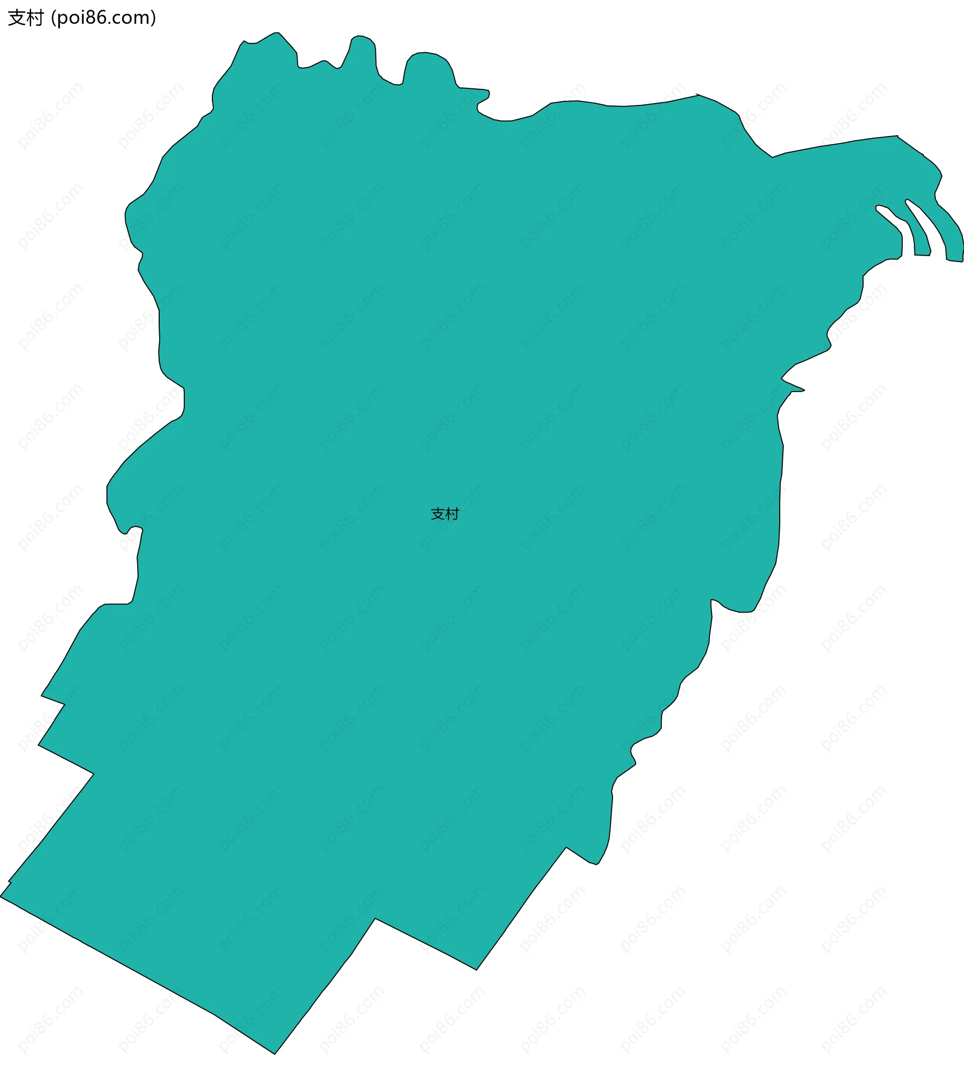 支村边界地图