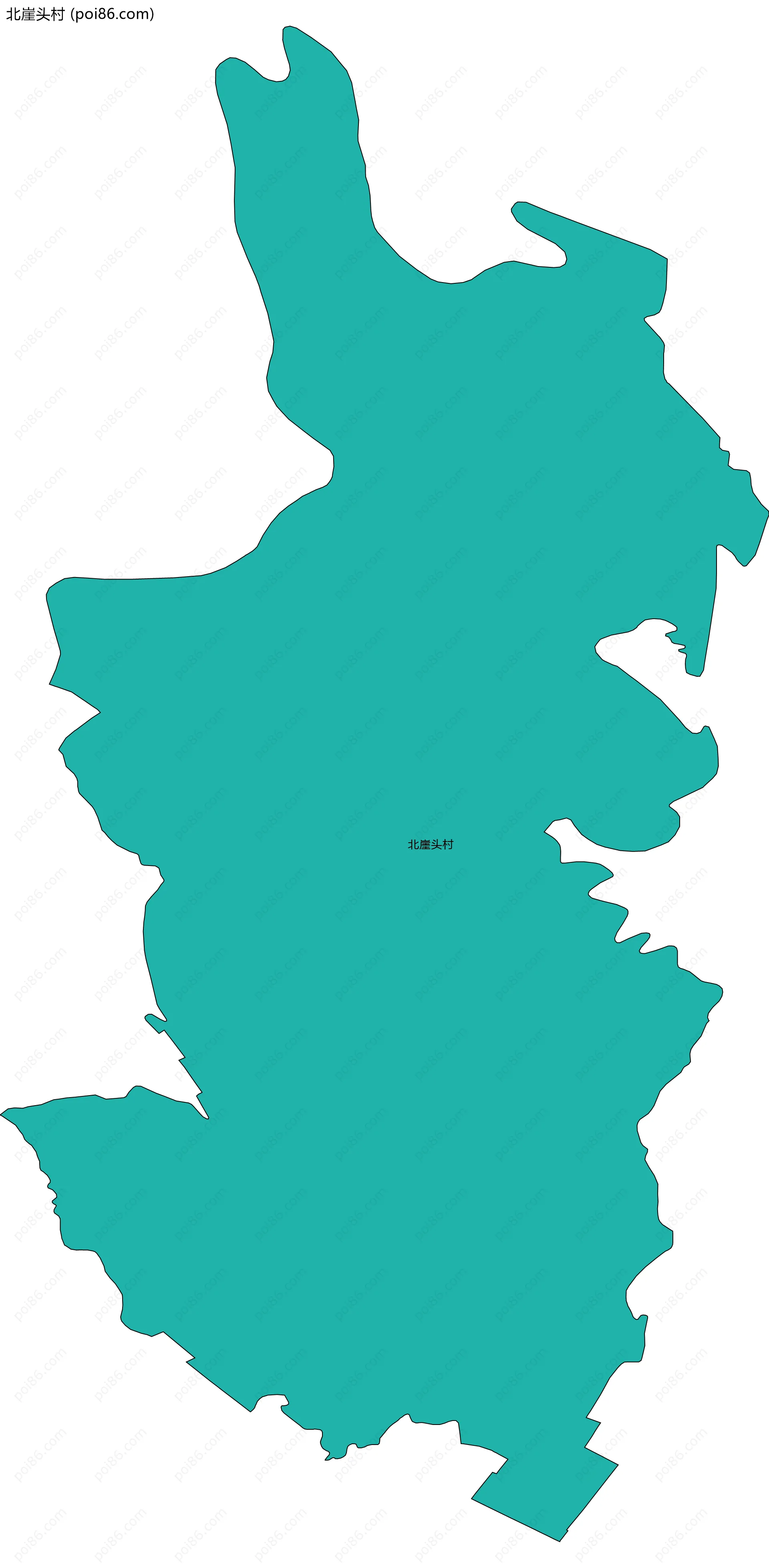 北崖头村边界地图