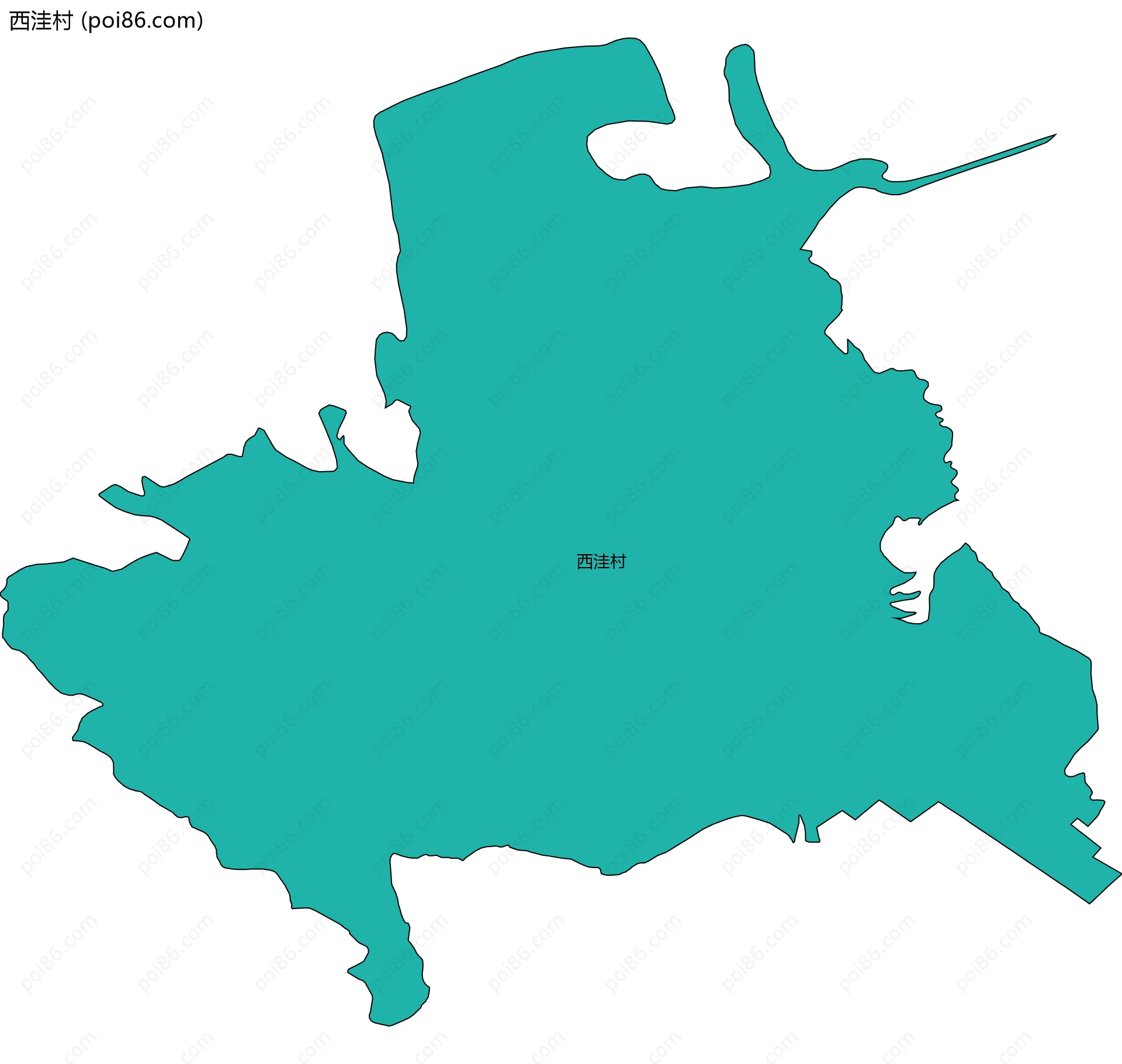 西洼村边界地图