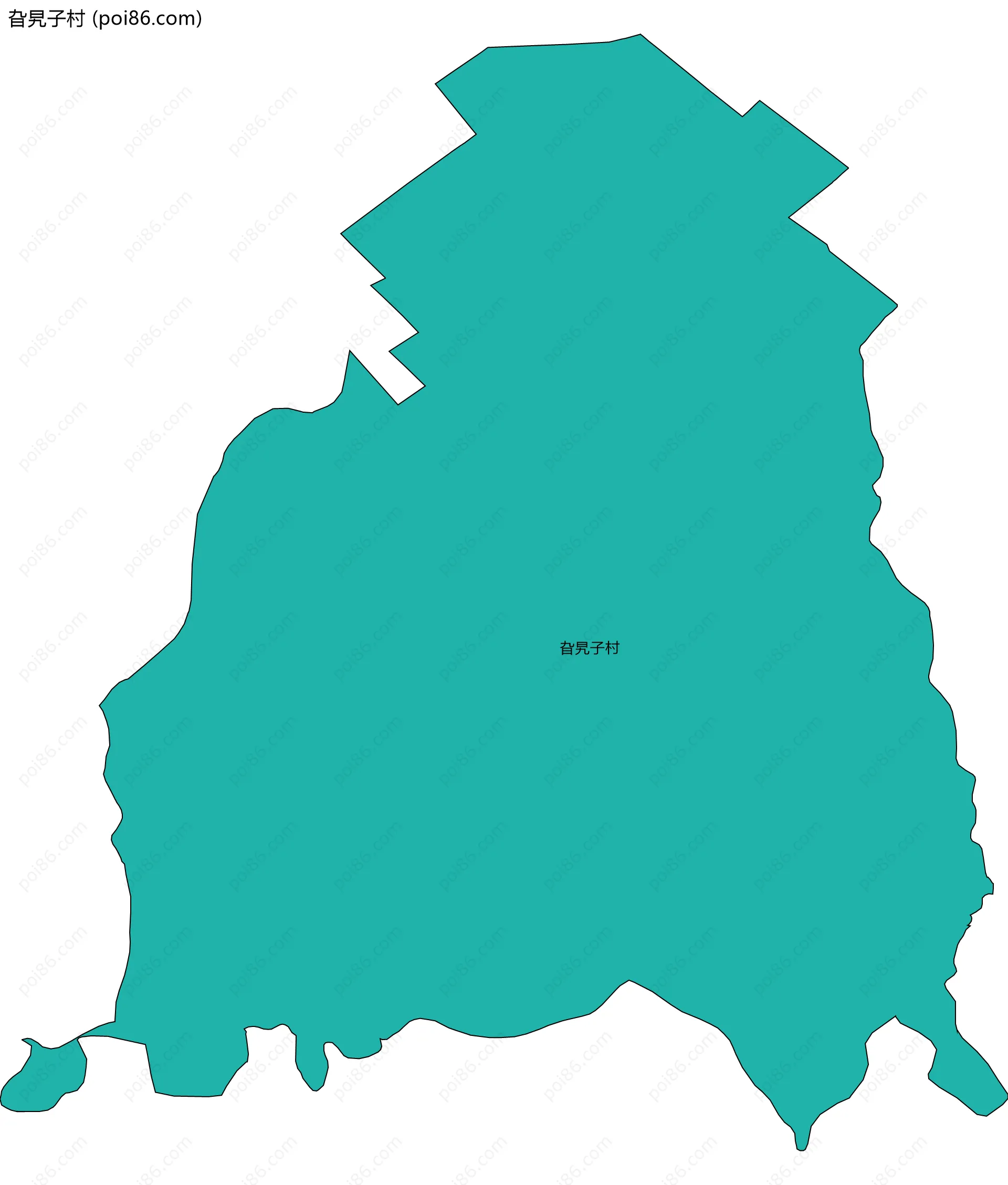 旮旯子村边界地图