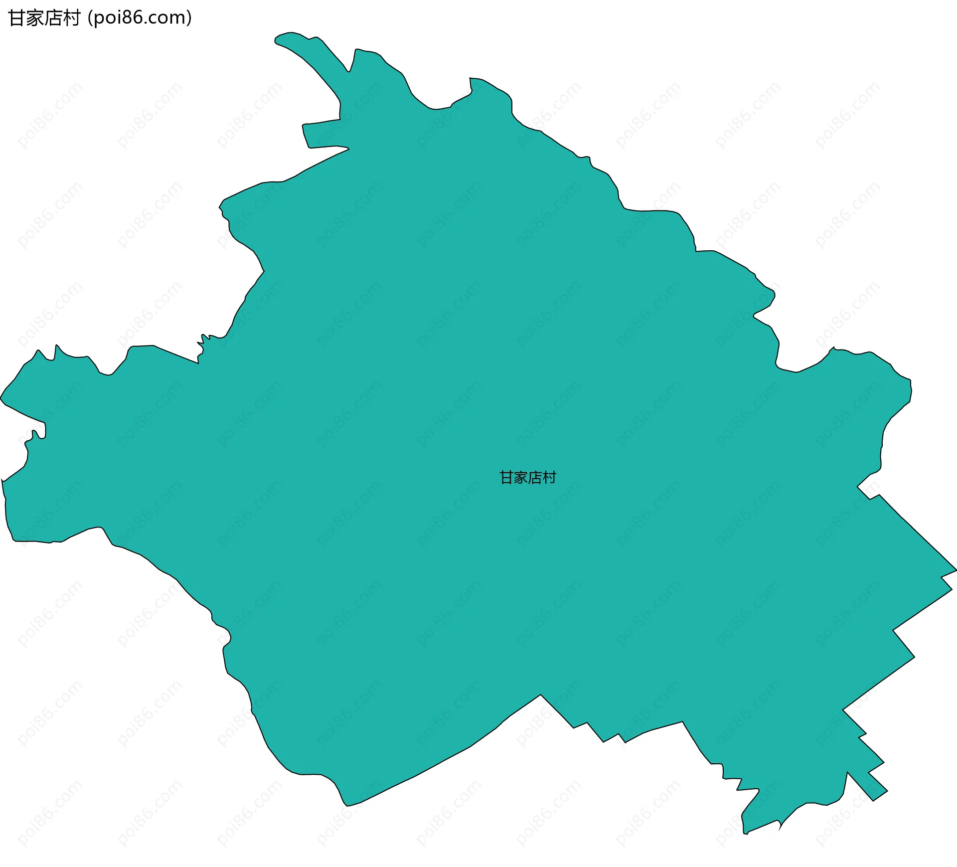 甘家店村边界地图