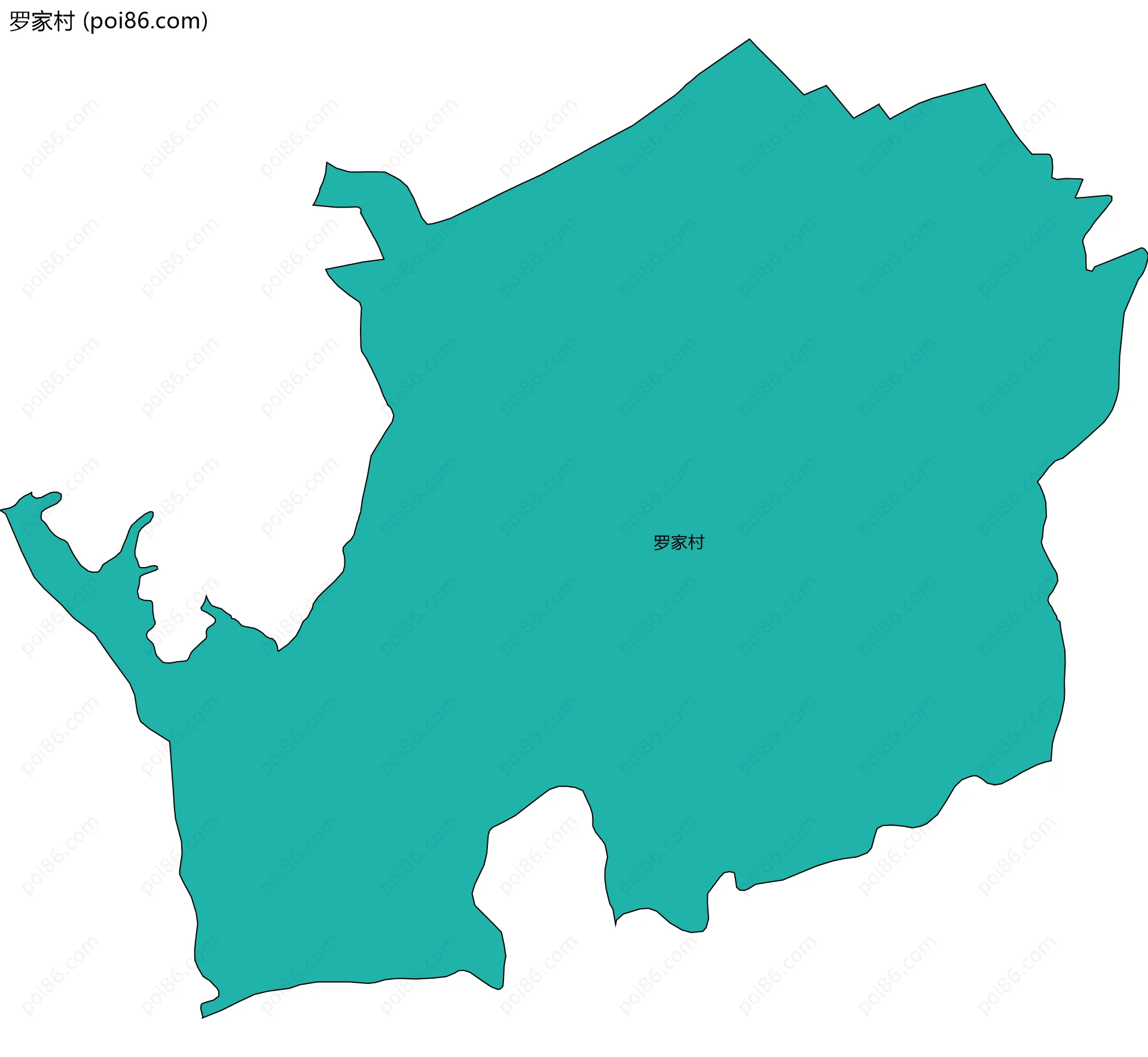 罗家村边界地图