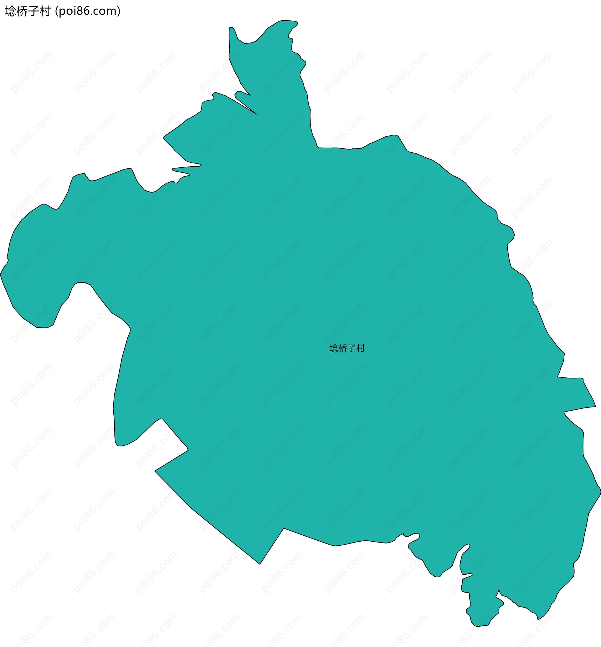 埝桥子村边界地图