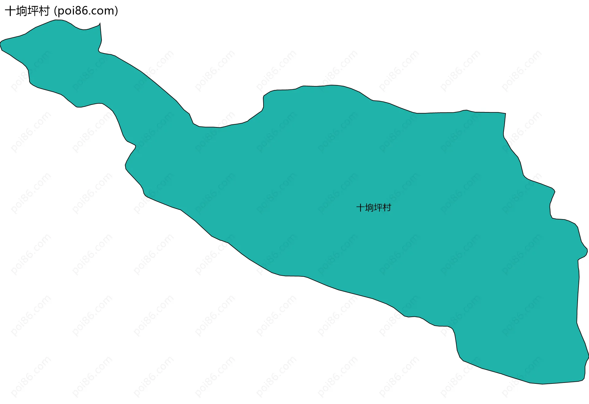 十垧坪村边界地图