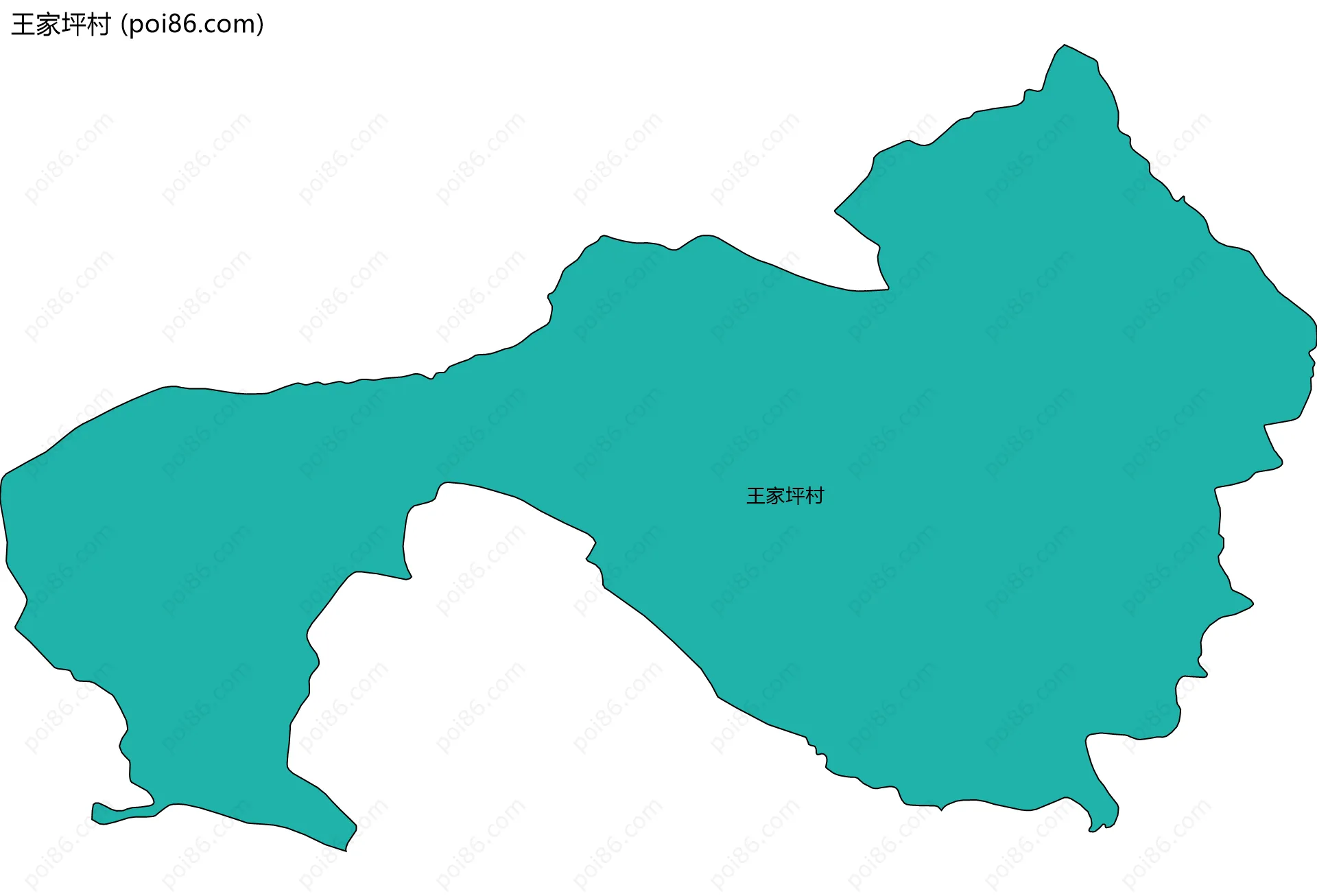 王家坪村边界地图