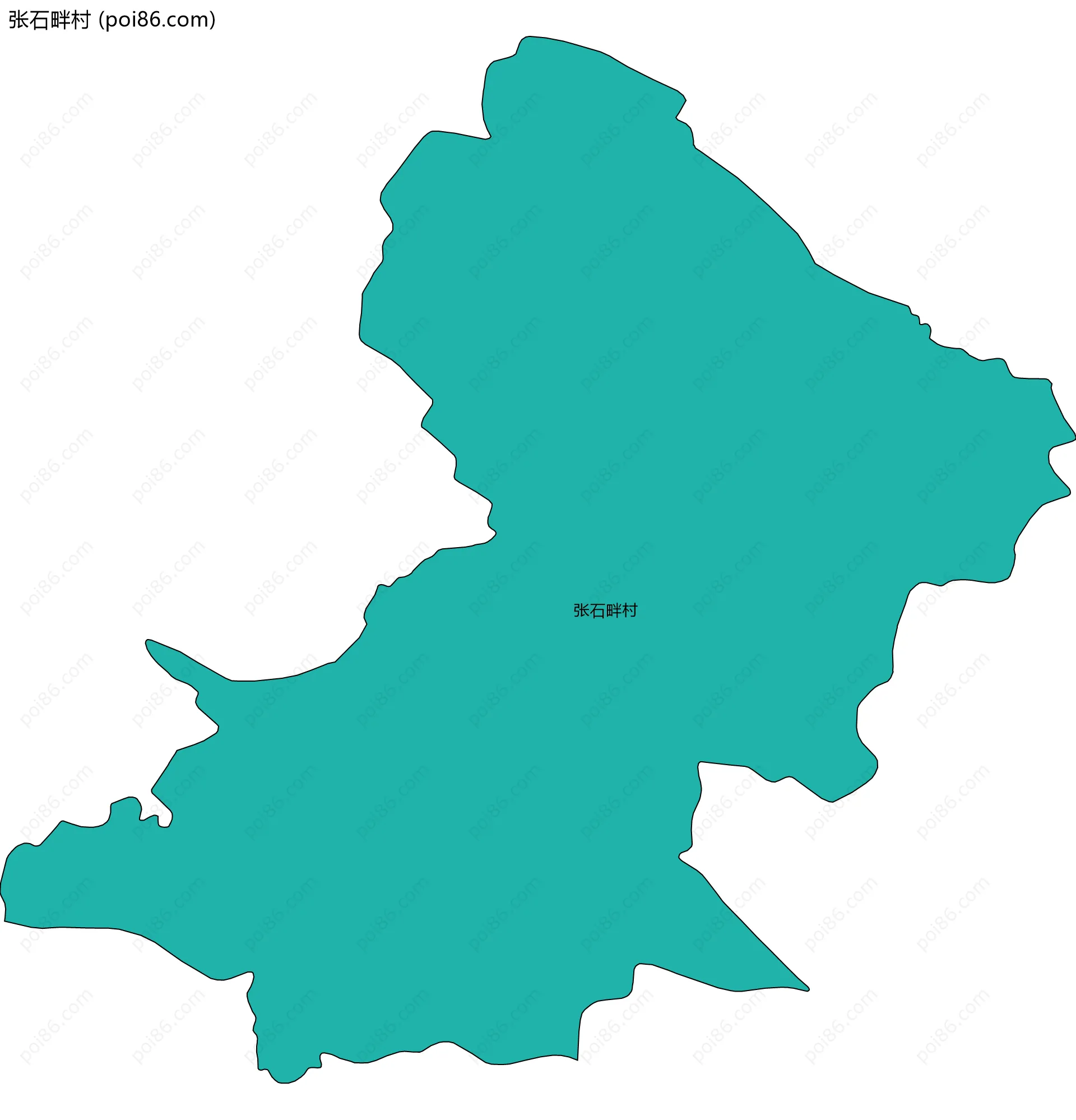 张石畔村边界地图