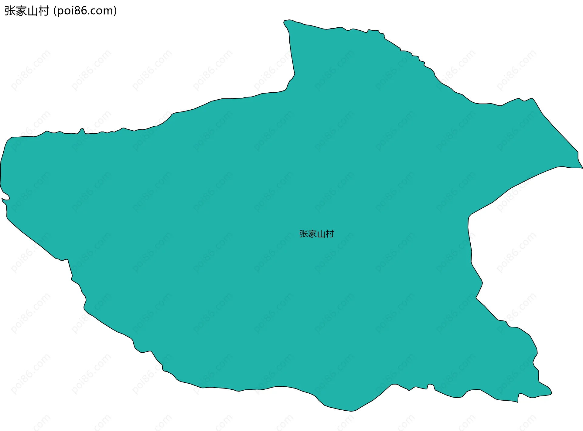 张家山村边界地图