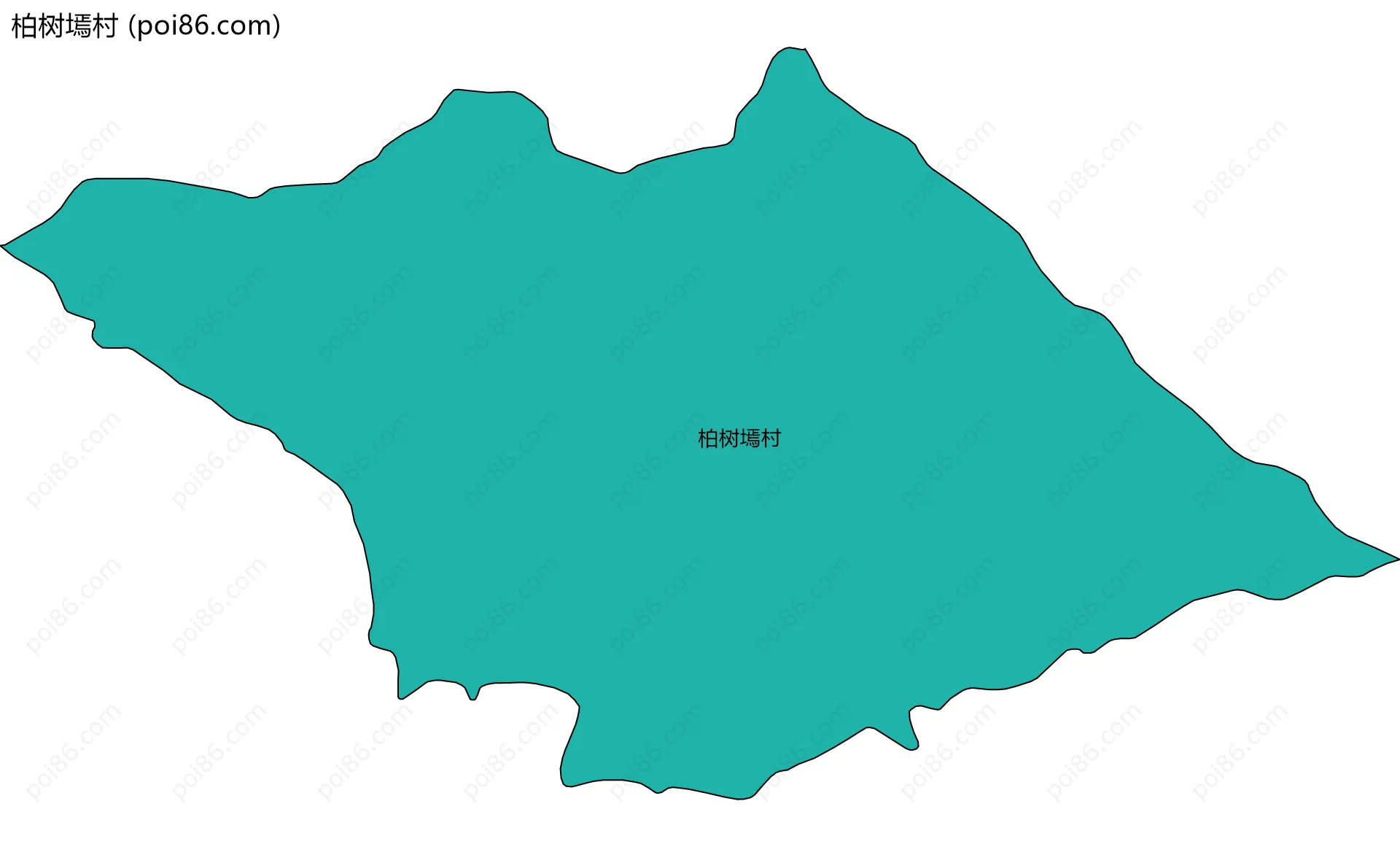 柏树墕村边界地图