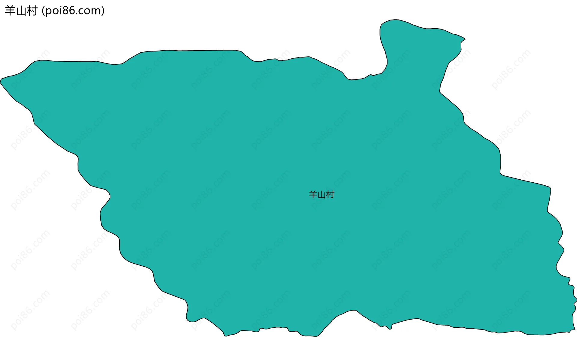 羊山村边界地图