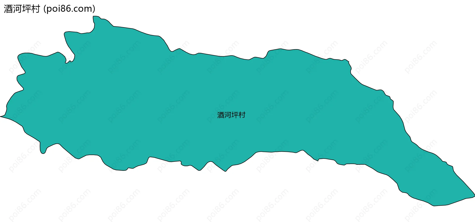 酒河坪村边界地图