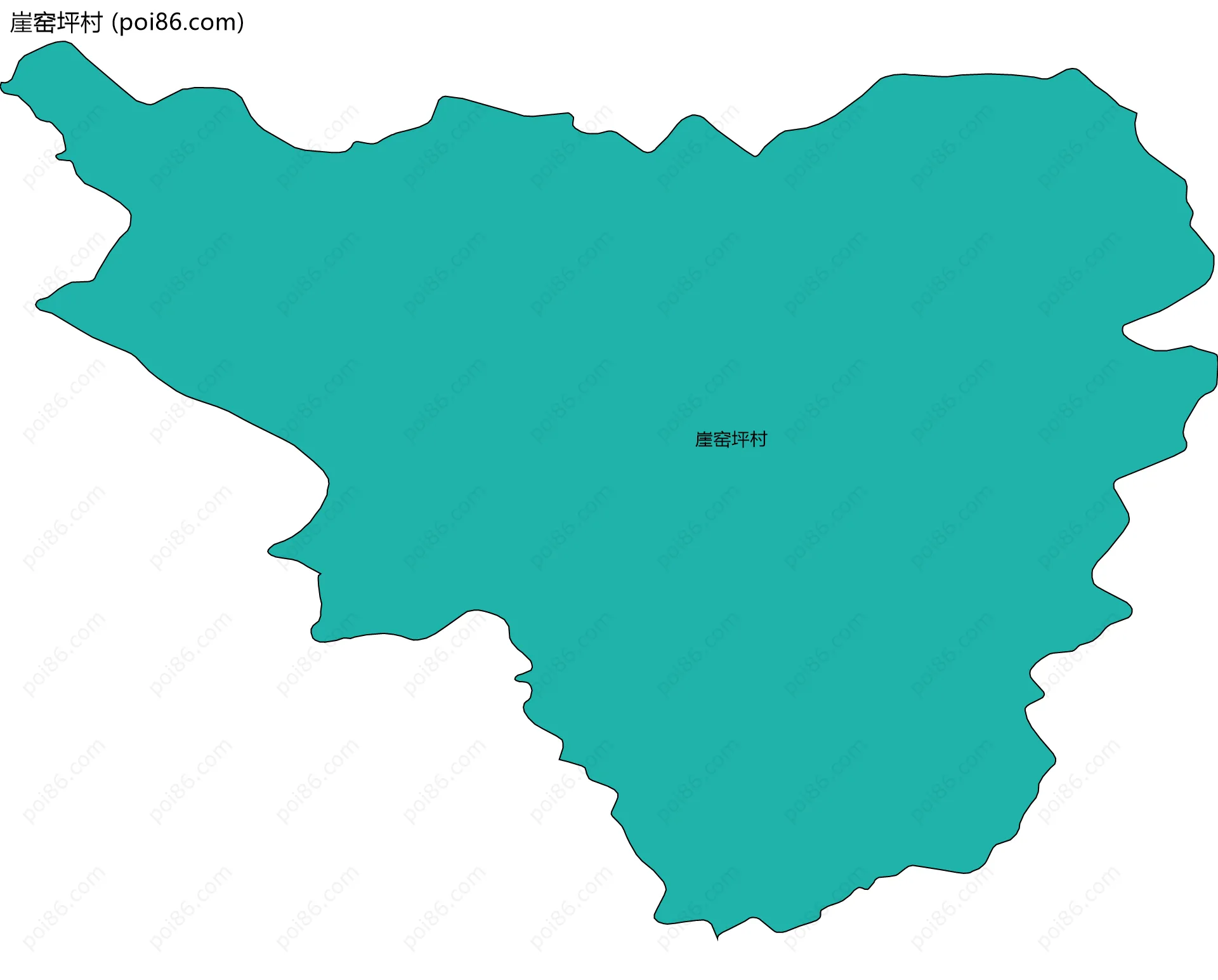 崖窑坪村边界地图