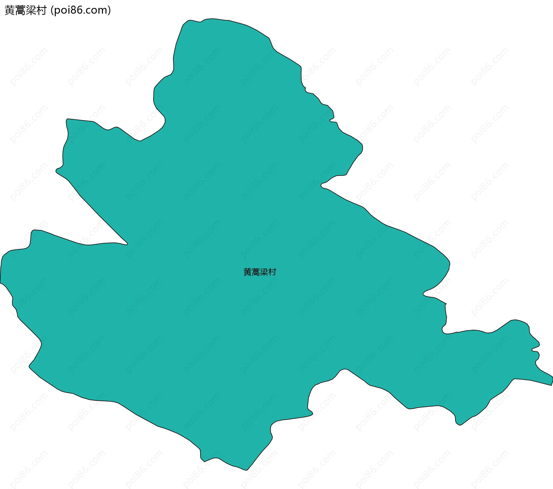 黄蒿梁村边界地图