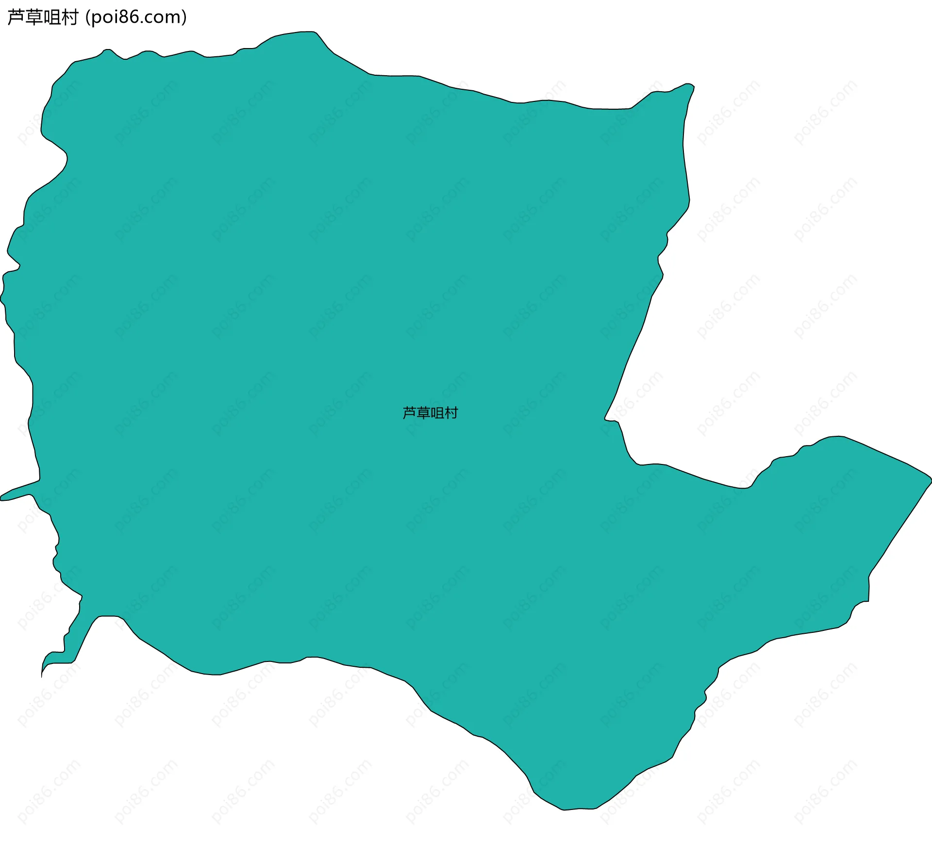 芦草咀村边界地图