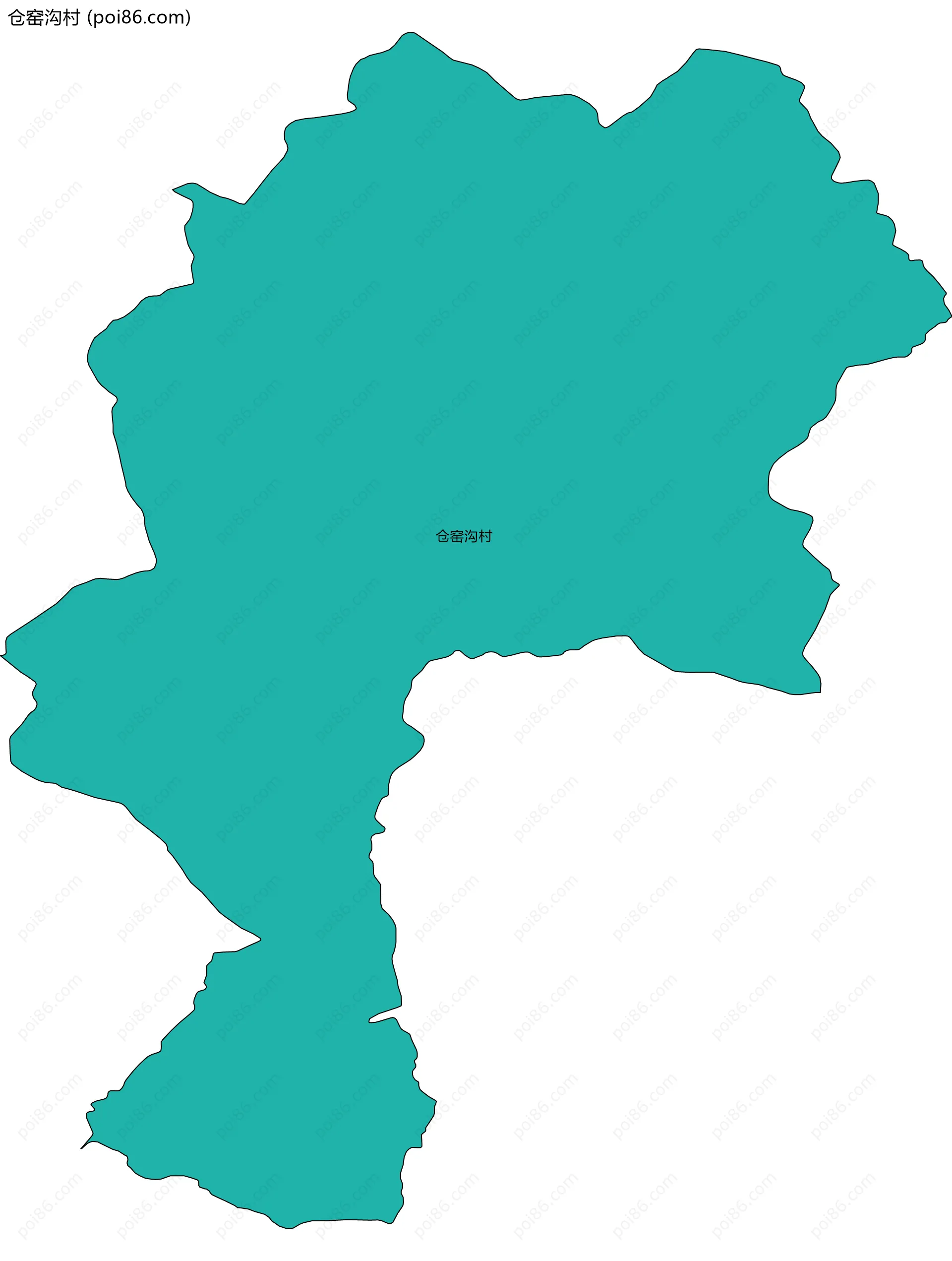 仓窑沟村边界地图