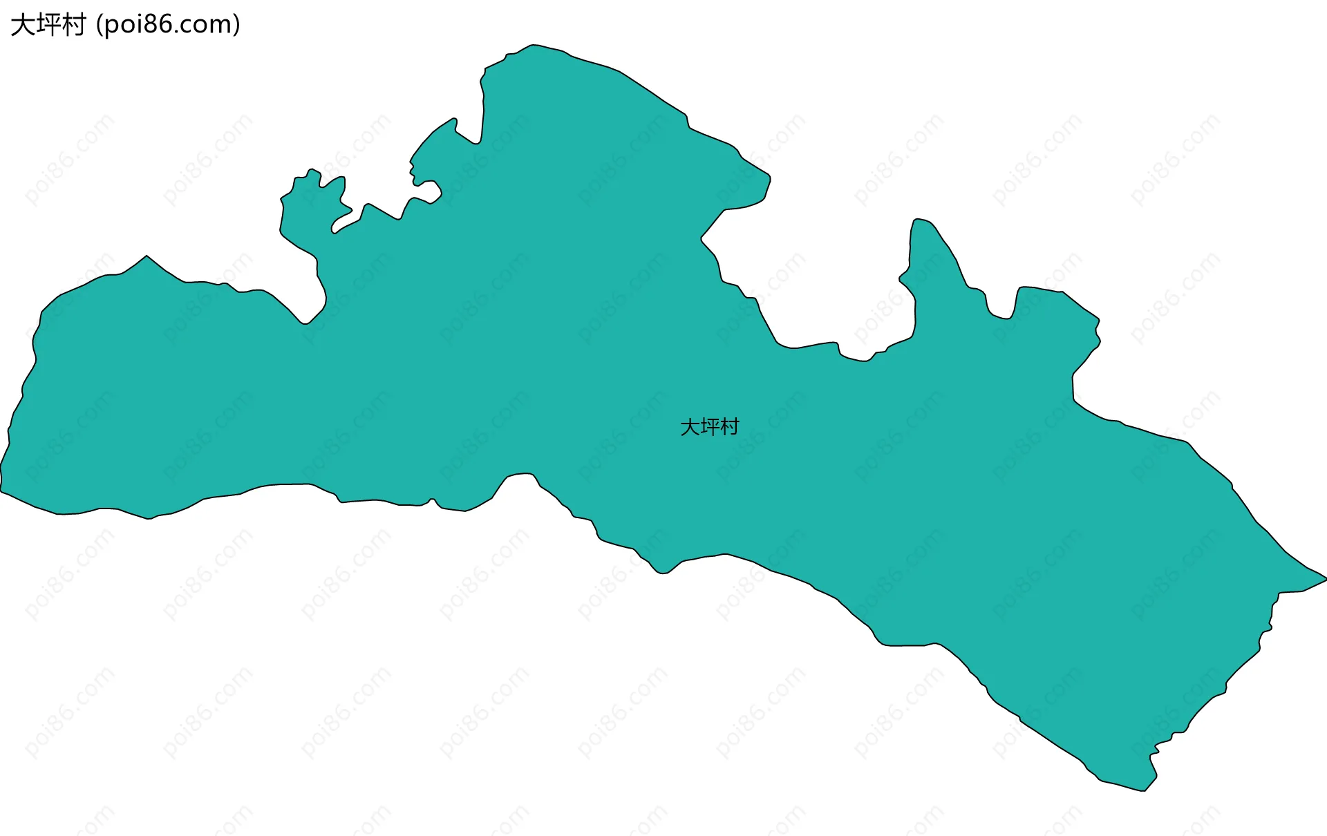 大坪村边界地图