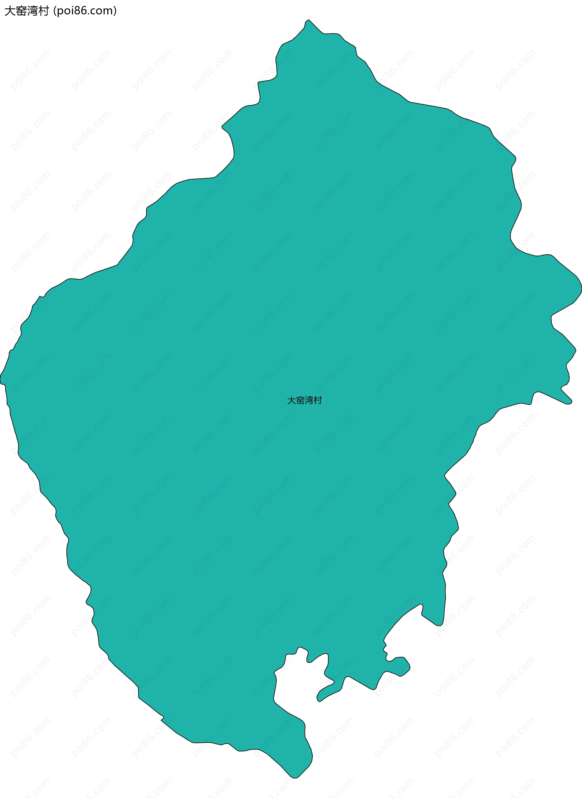 大窑湾村边界地图