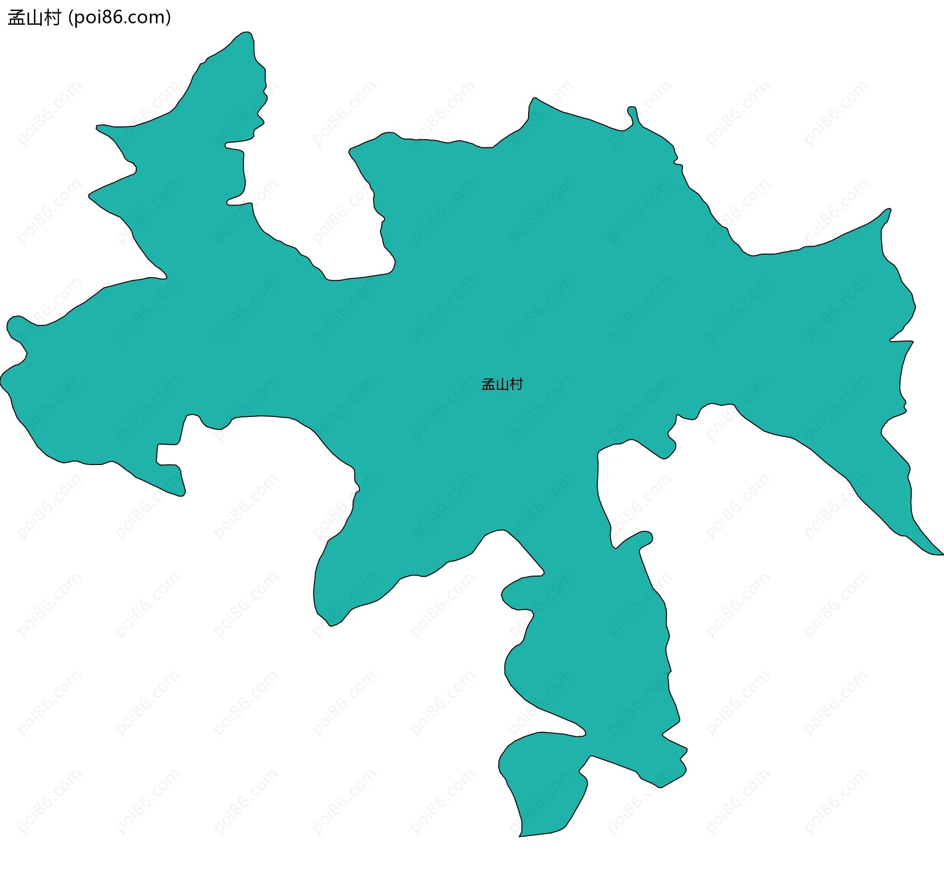 孟山村边界地图