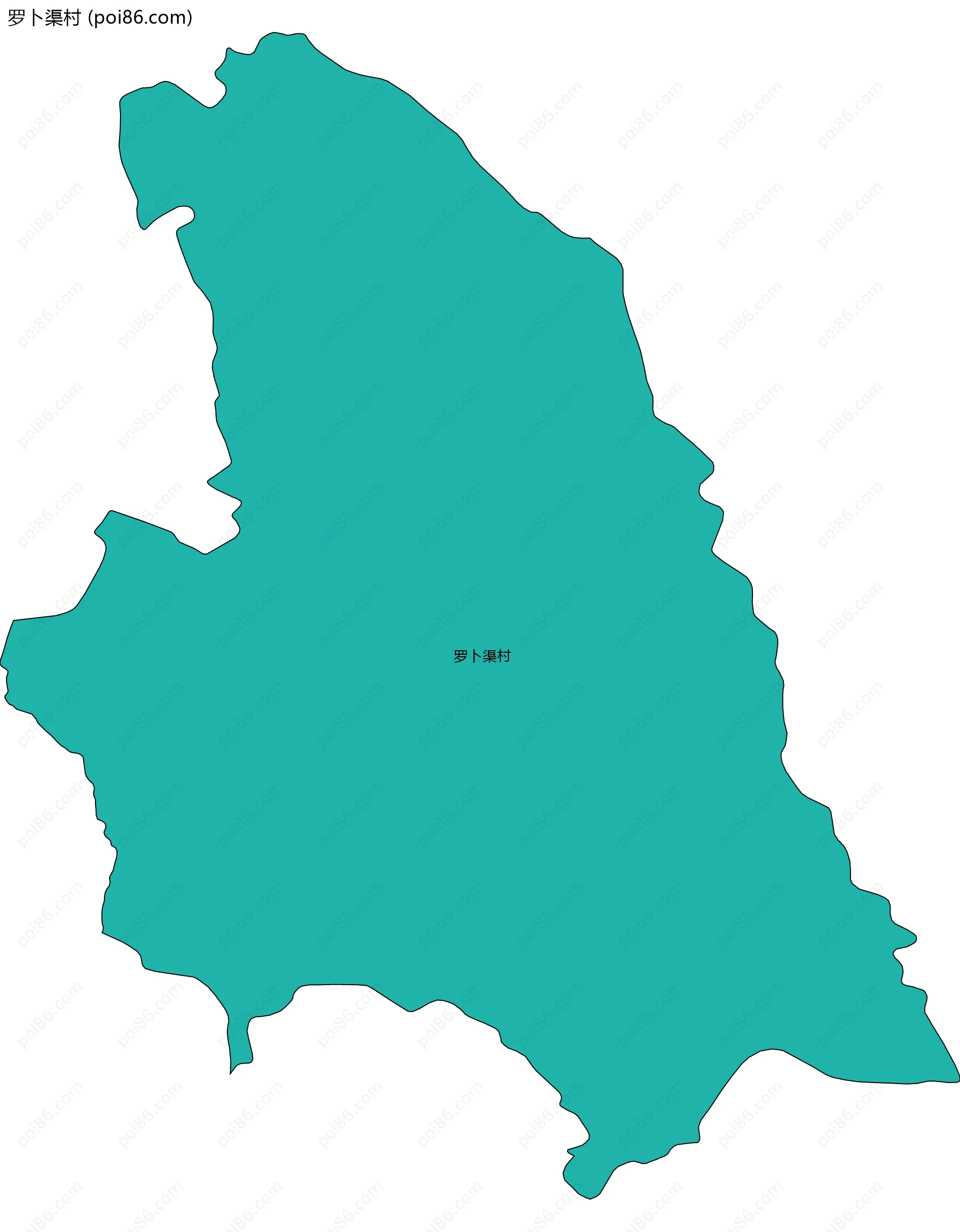 罗卜渠村边界地图