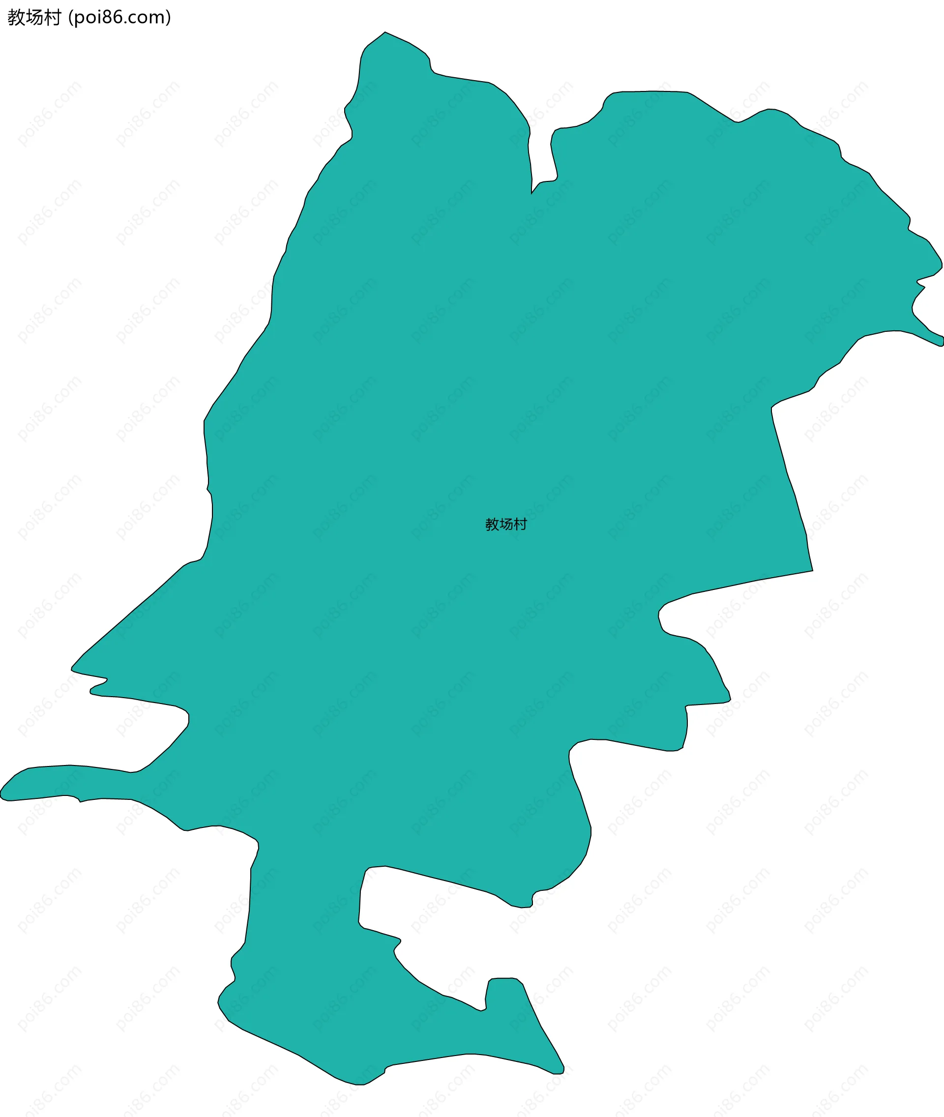 教场村边界地图