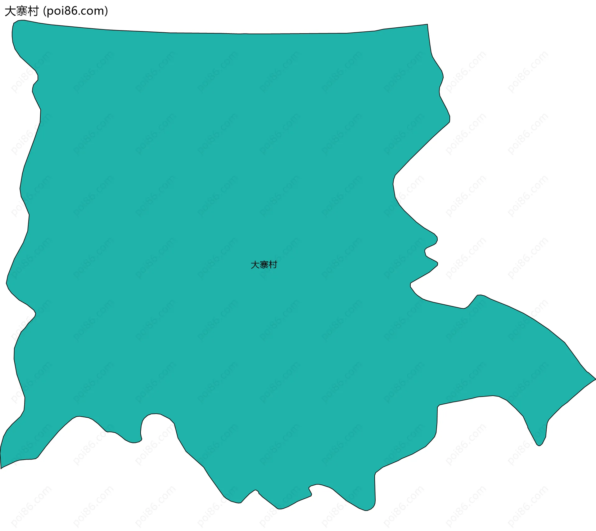 大寨村边界地图