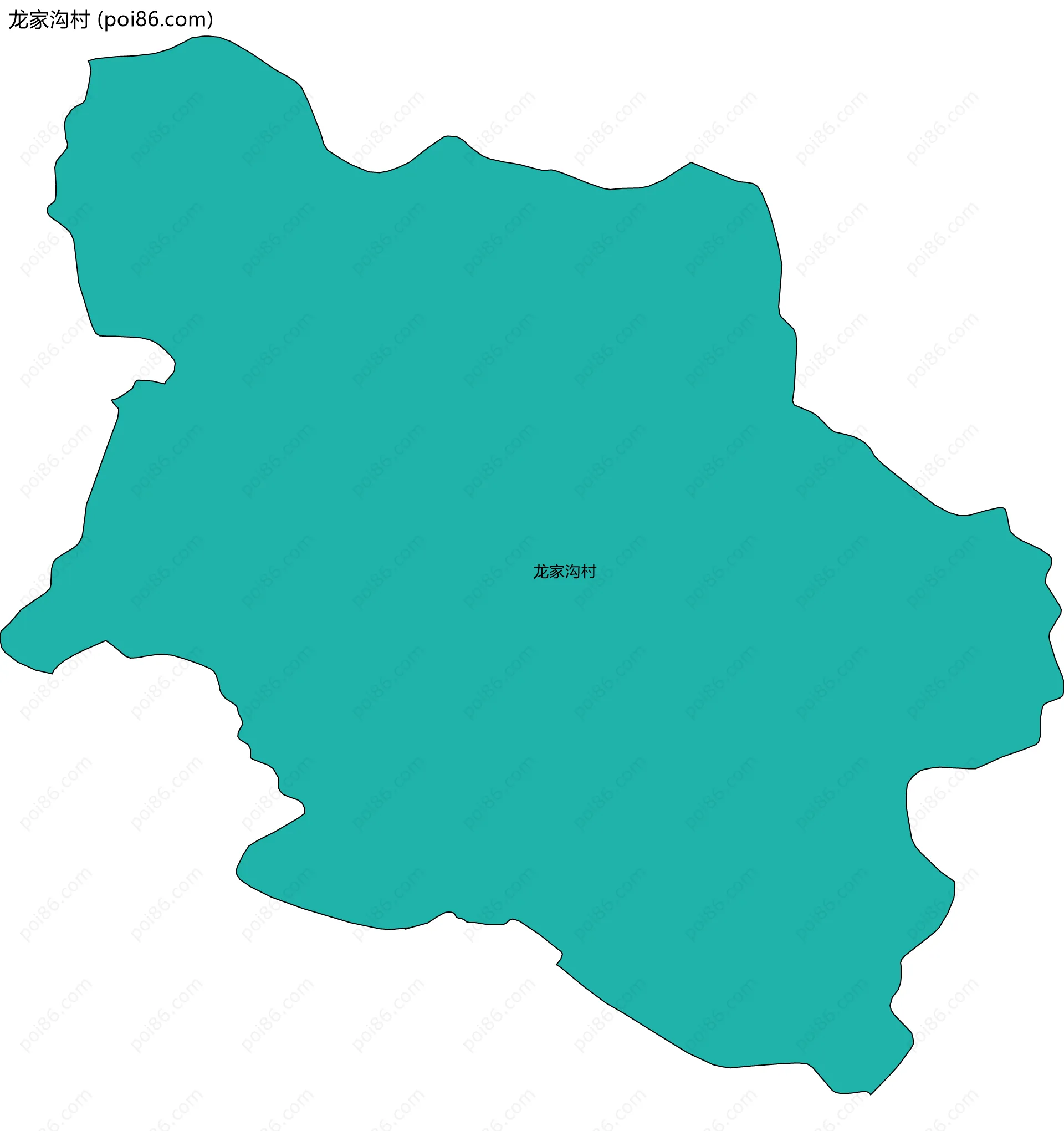 龙家沟村边界地图