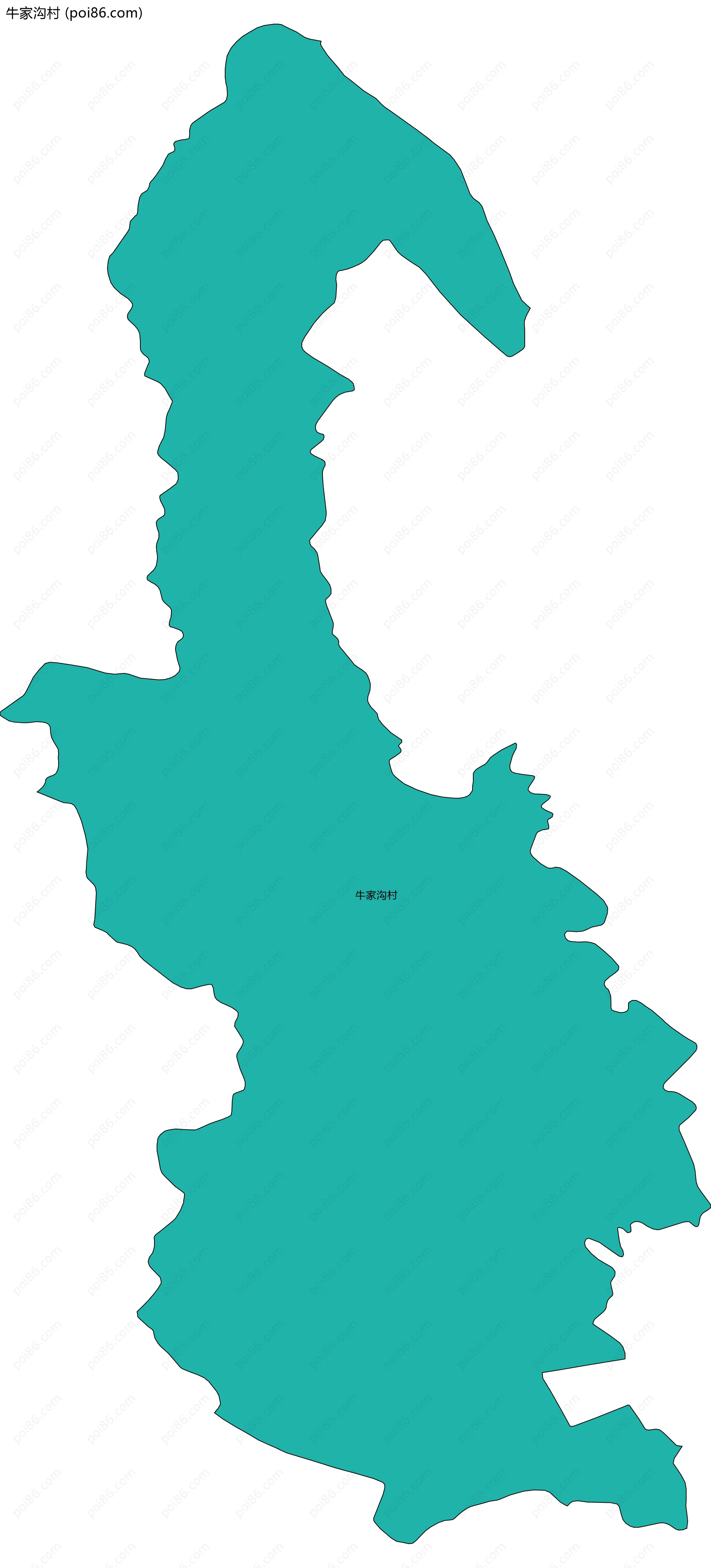 牛家沟村边界地图