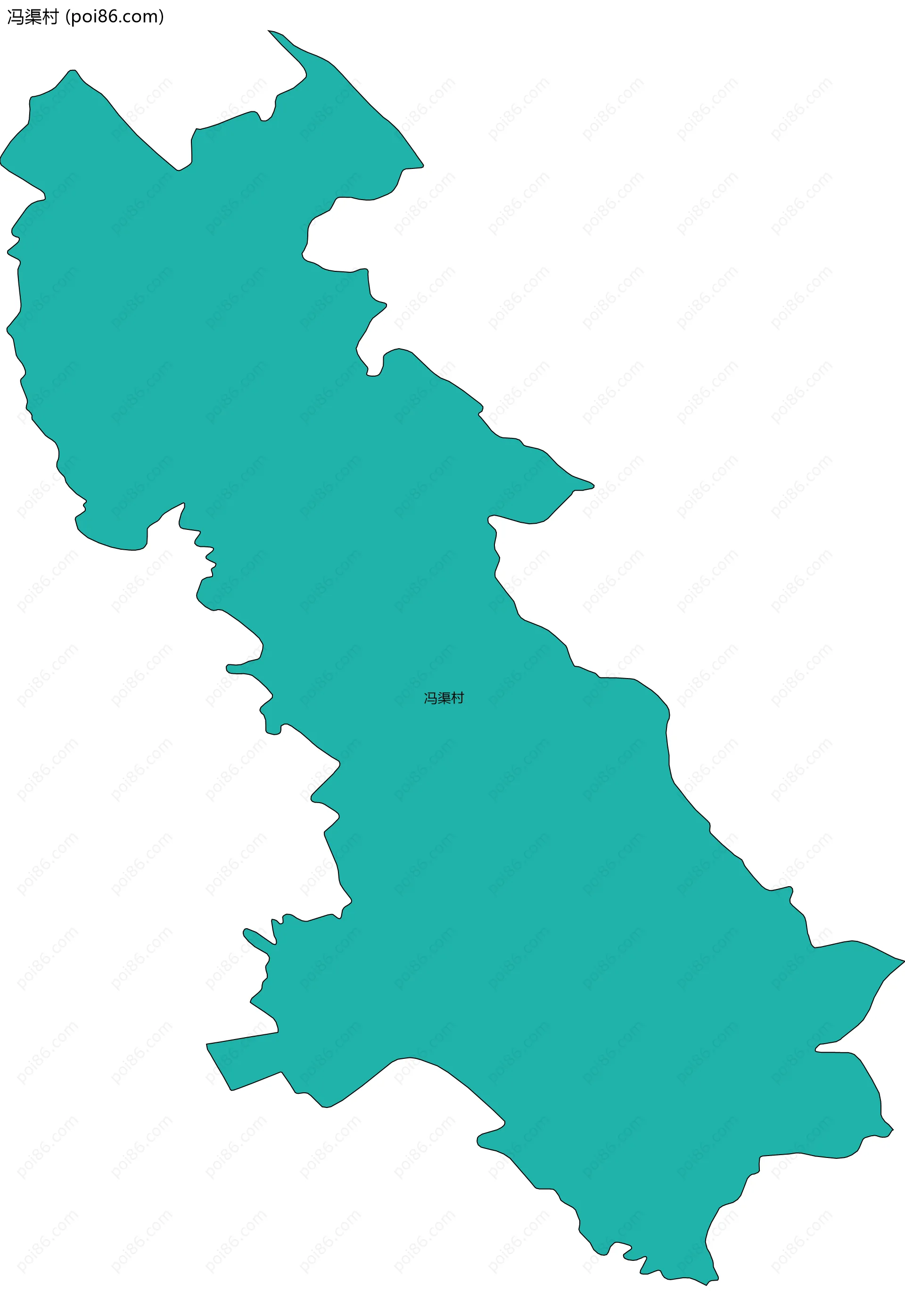 冯渠村边界地图