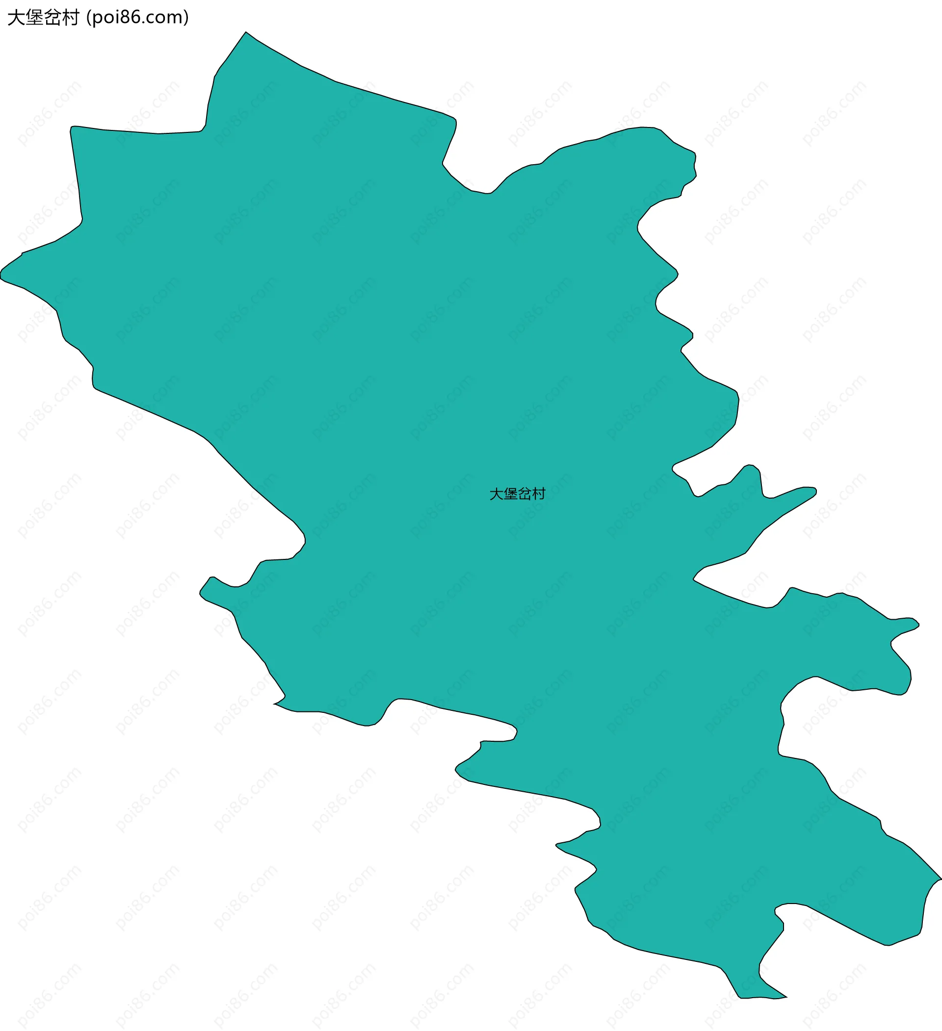 大堡岔村边界地图