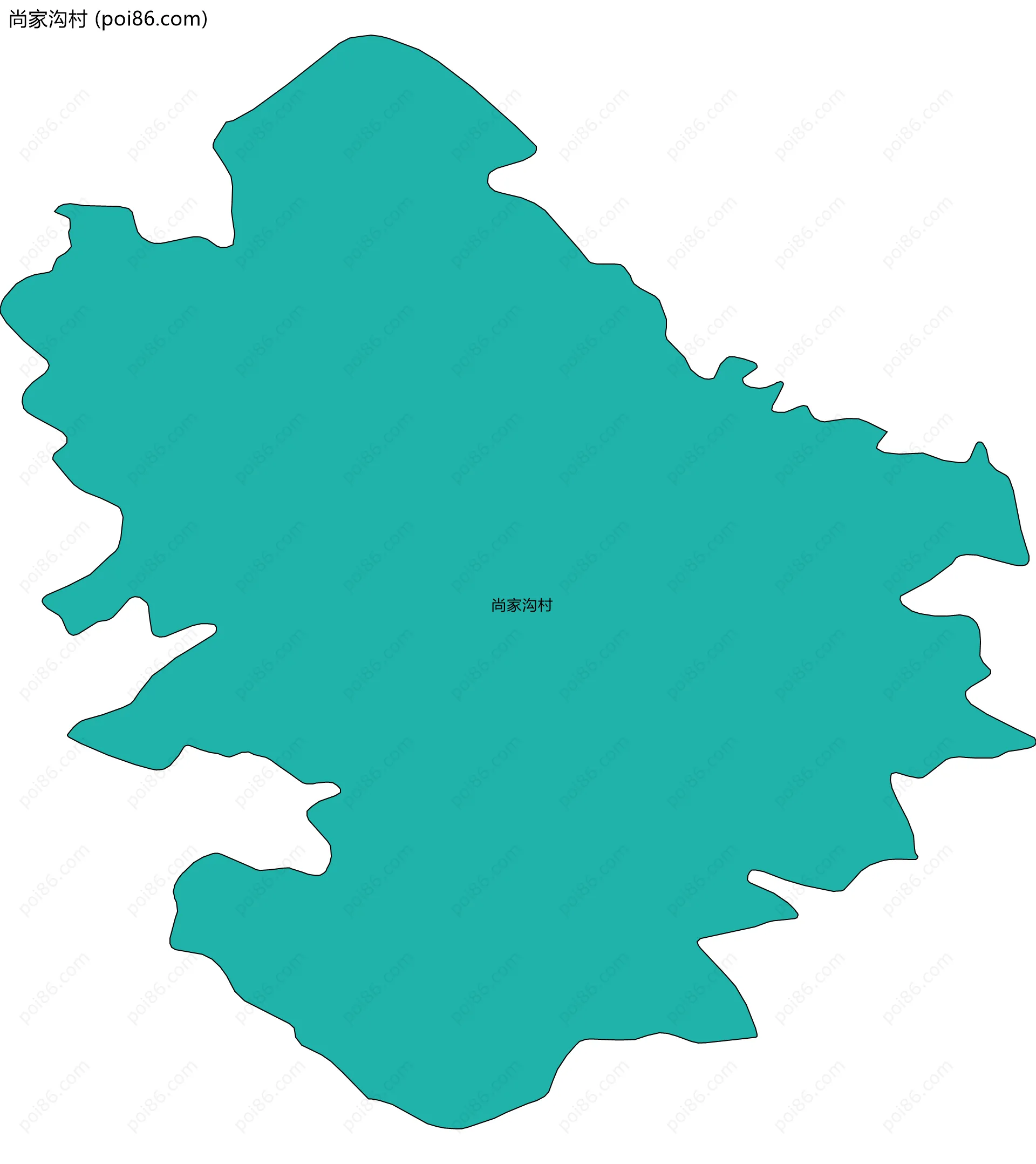 尚家沟村边界地图