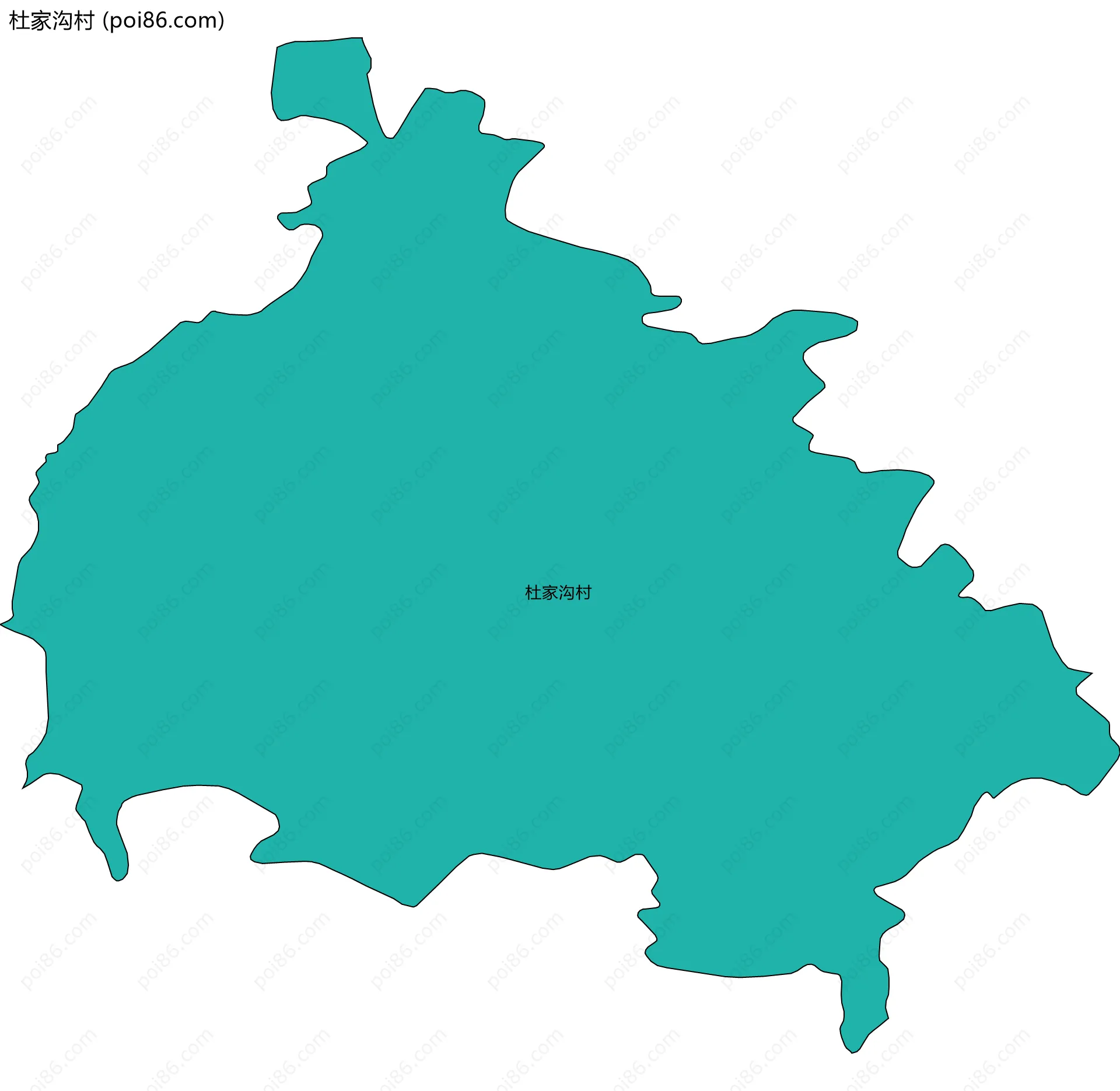 杜家沟村边界地图