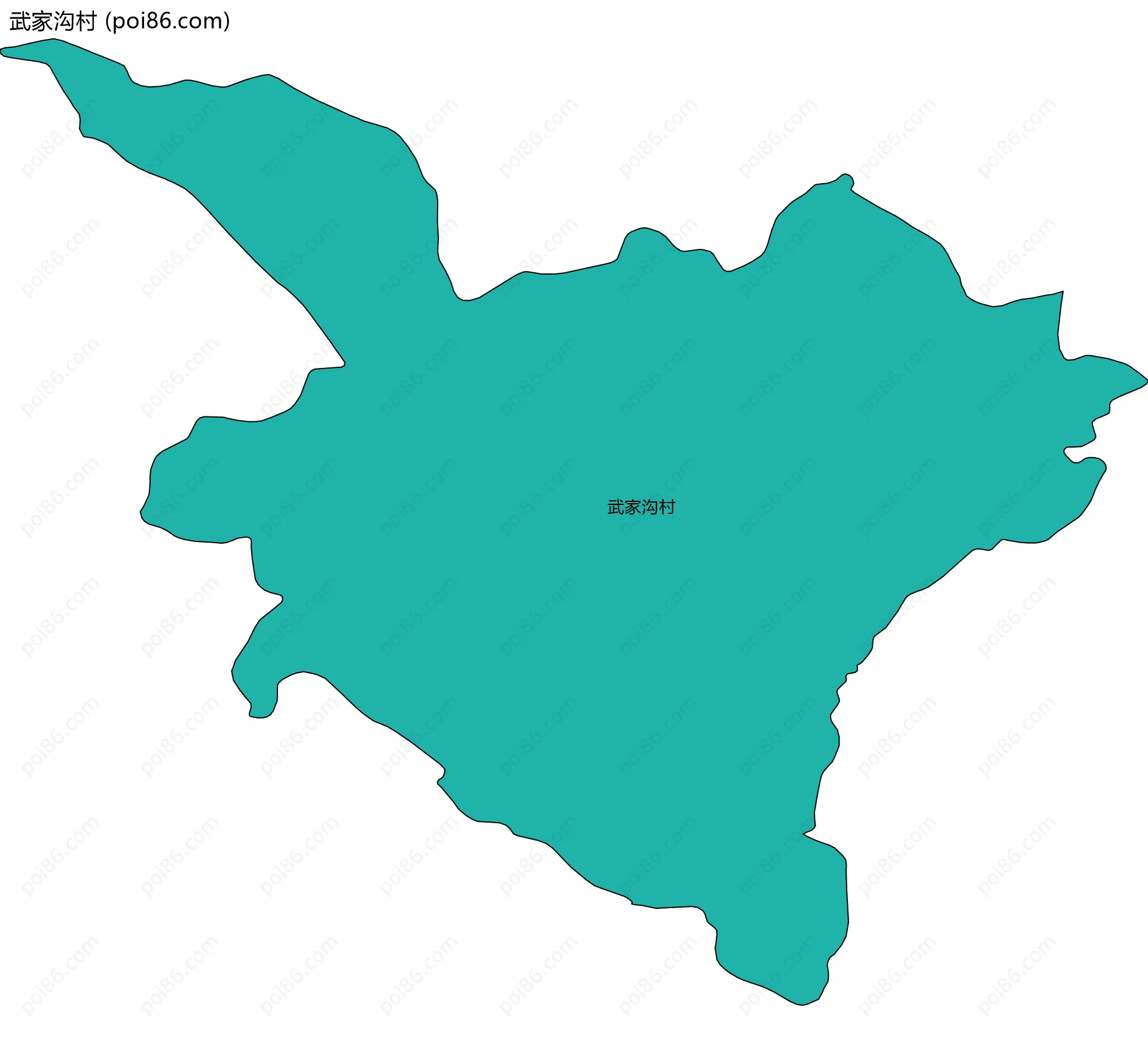 武家沟村边界地图