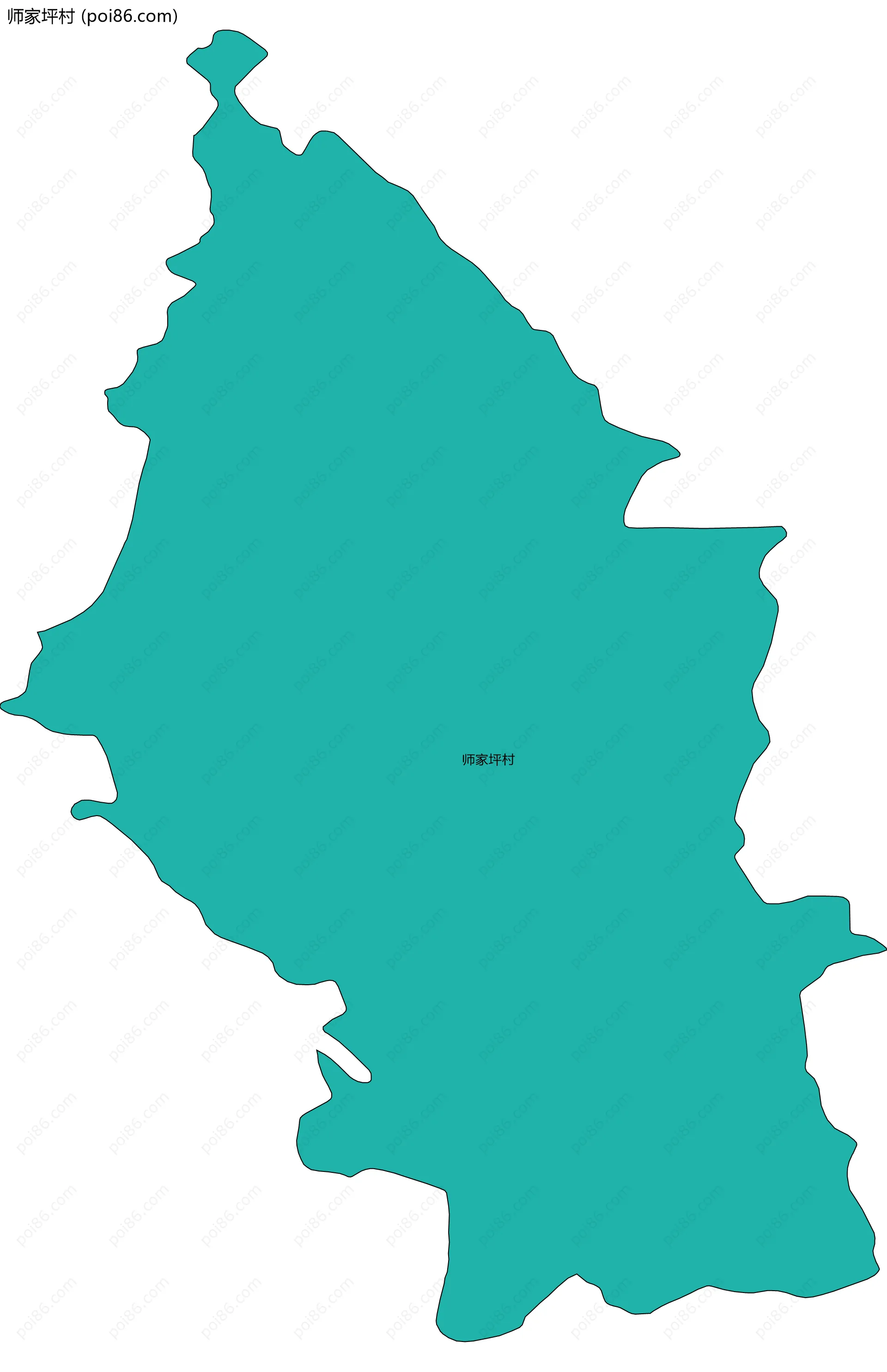 师家坪村边界地图