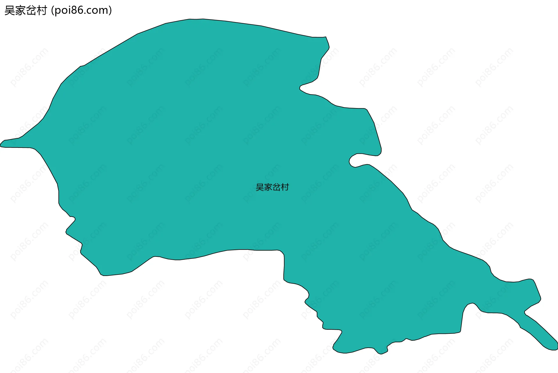 吴家岔村边界地图