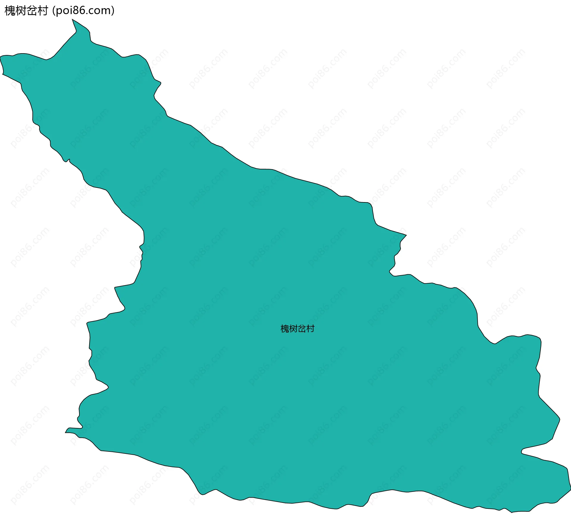 槐树岔村边界地图