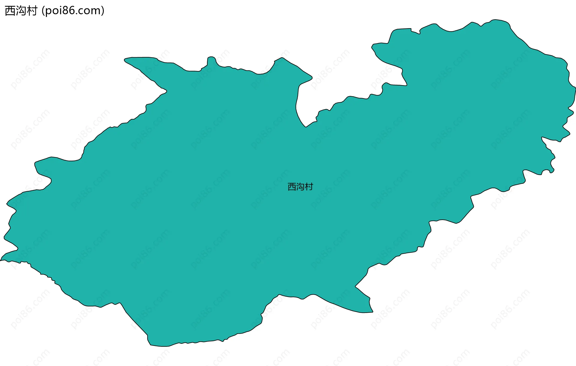 西沟村边界地图