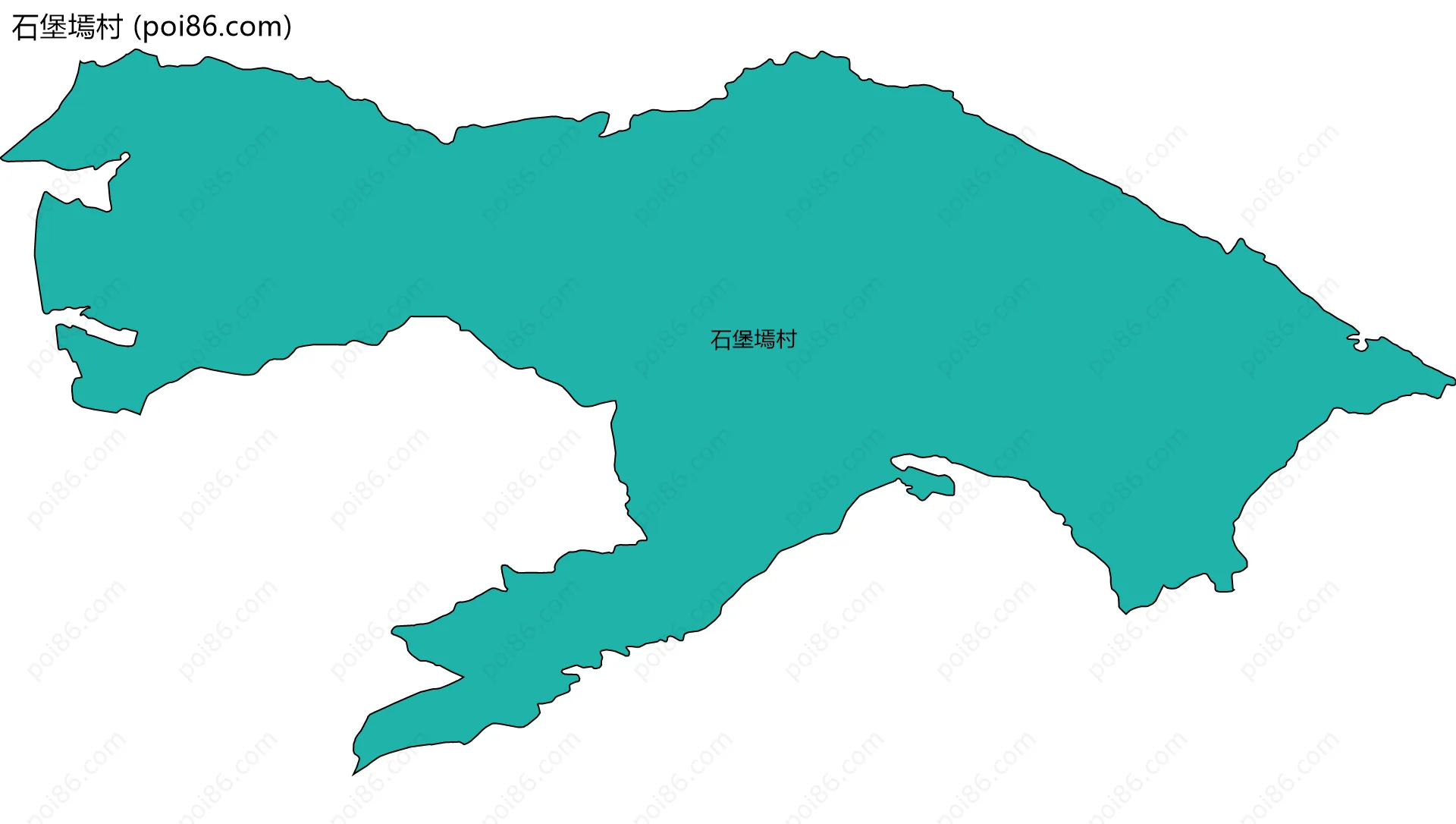 石堡墕村边界地图