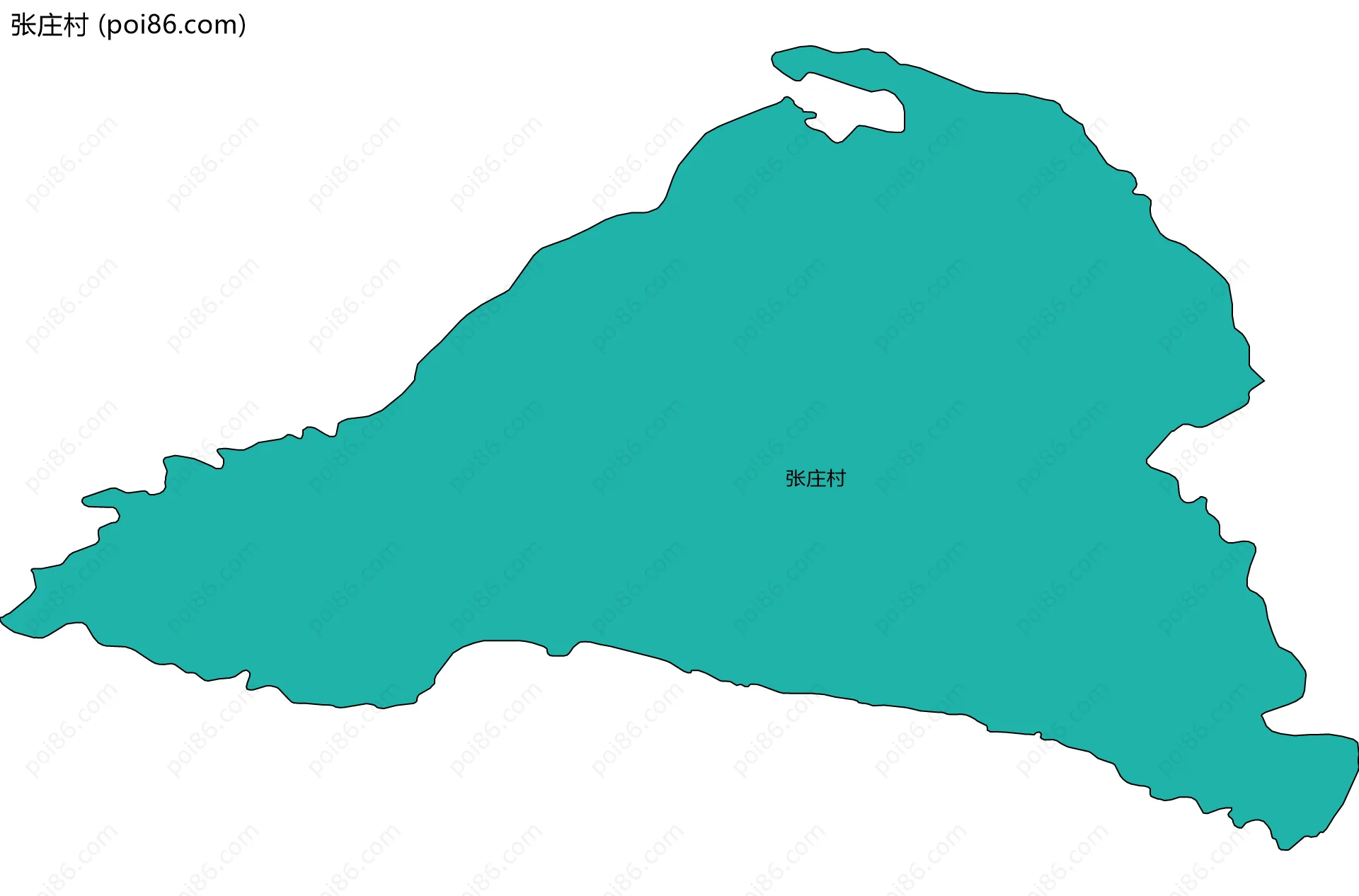 张庄村边界地图