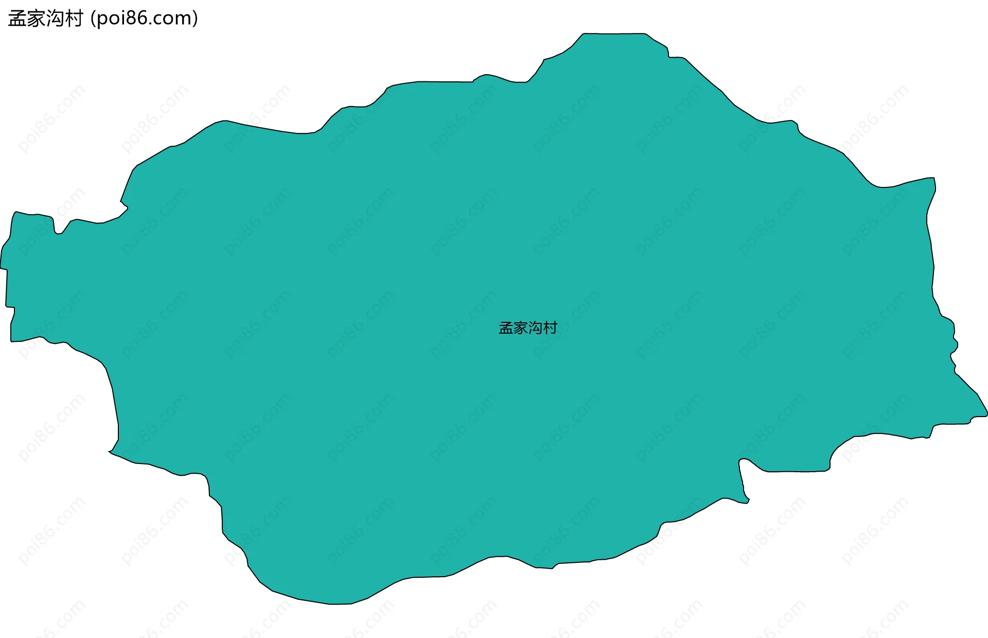 孟家沟村边界地图