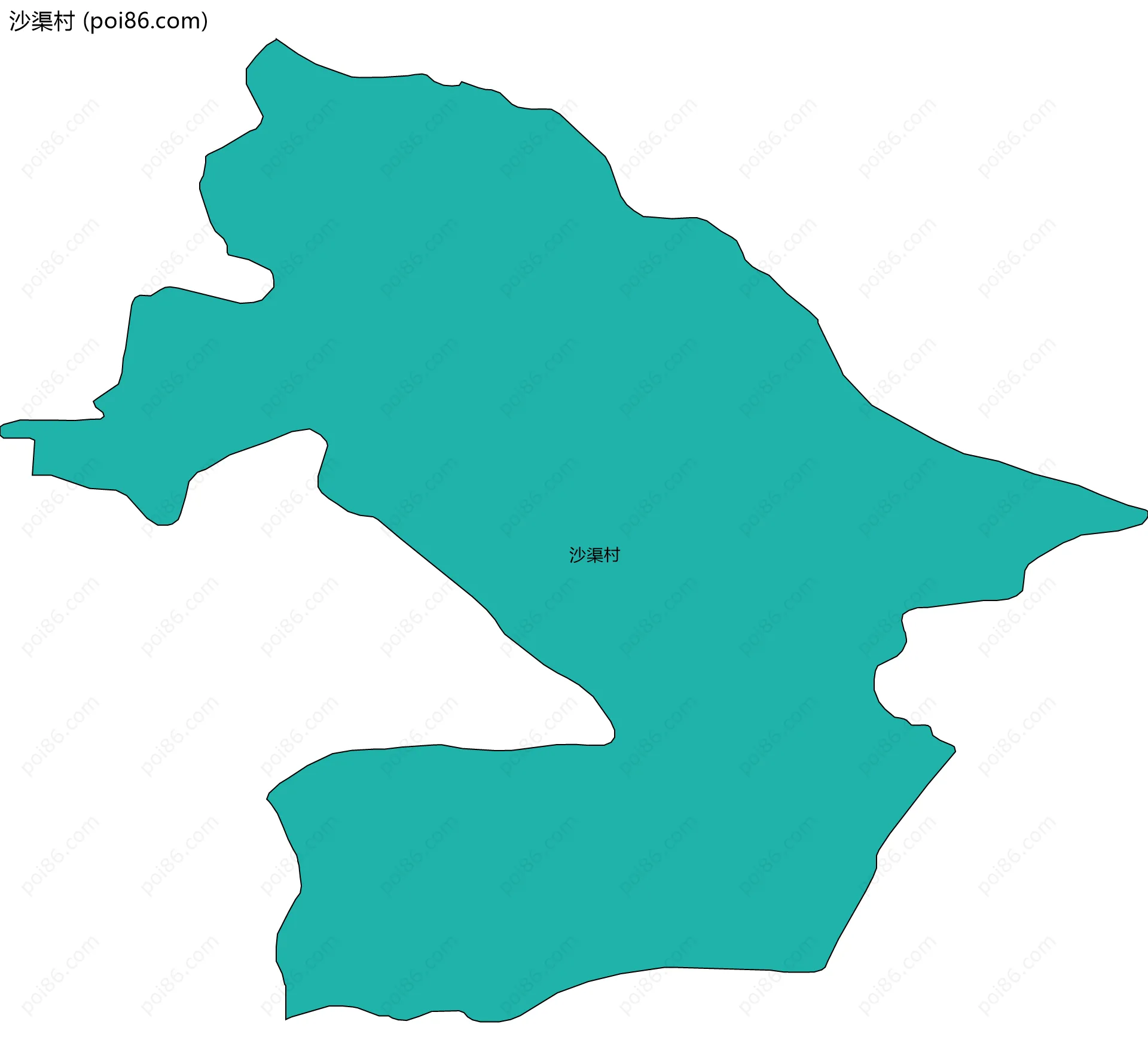 沙渠村边界地图